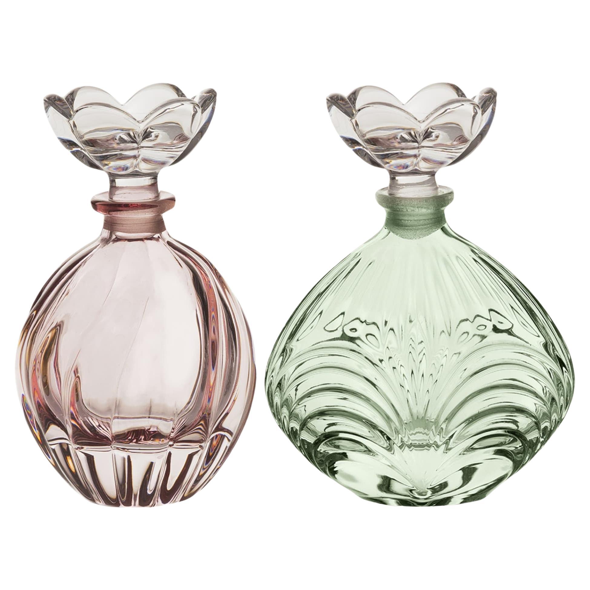 Xmas Set of 2 Perfume Bottles For Sale