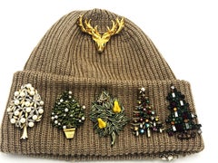 XMAS Tree brooch by WEISS, cut Swarovski rhinestones from the 1940s