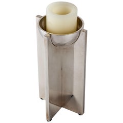 XOXO Candlestick by Remains Lighting Co. in a Hand Polished Silverplate Finish