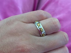 XOXO Diamond Band Two Toned 18k Gold Ring