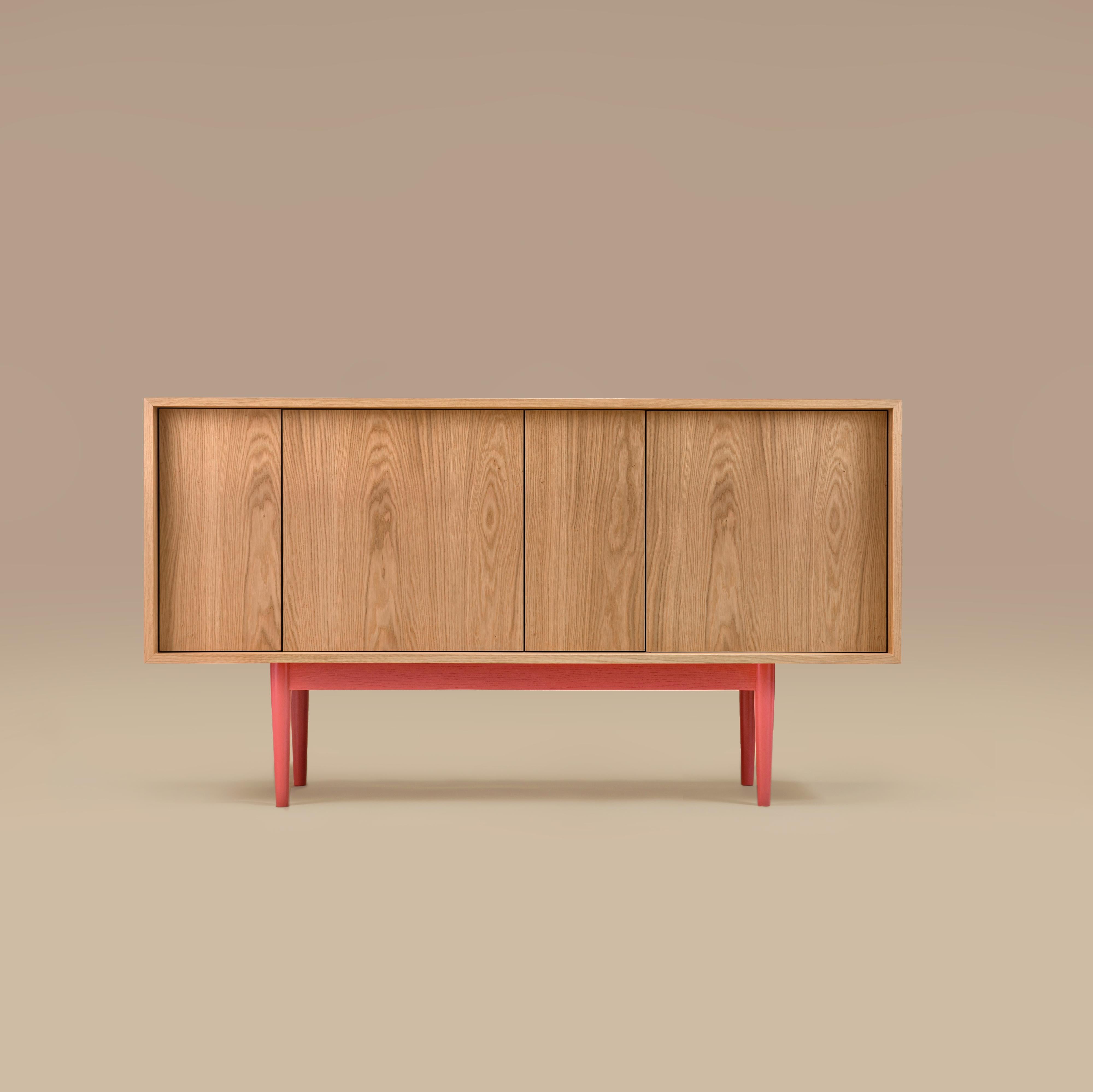 XOXO Pink Cabinet L by Phormy
Dimensions: D 47 x W 181 x H 85 cm.
Materials: Natural and painted oak veneer / natural or painted oak

Different materials and sizes available. Please contact us. 

XOXO means hugs and kisses in English. This