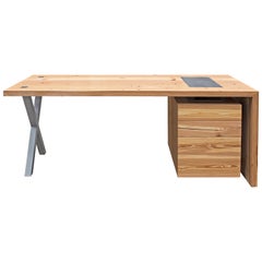 XRef Desk in Brooklyn Soap Factory Reclaimed Heart Pine by Mark Jupiter