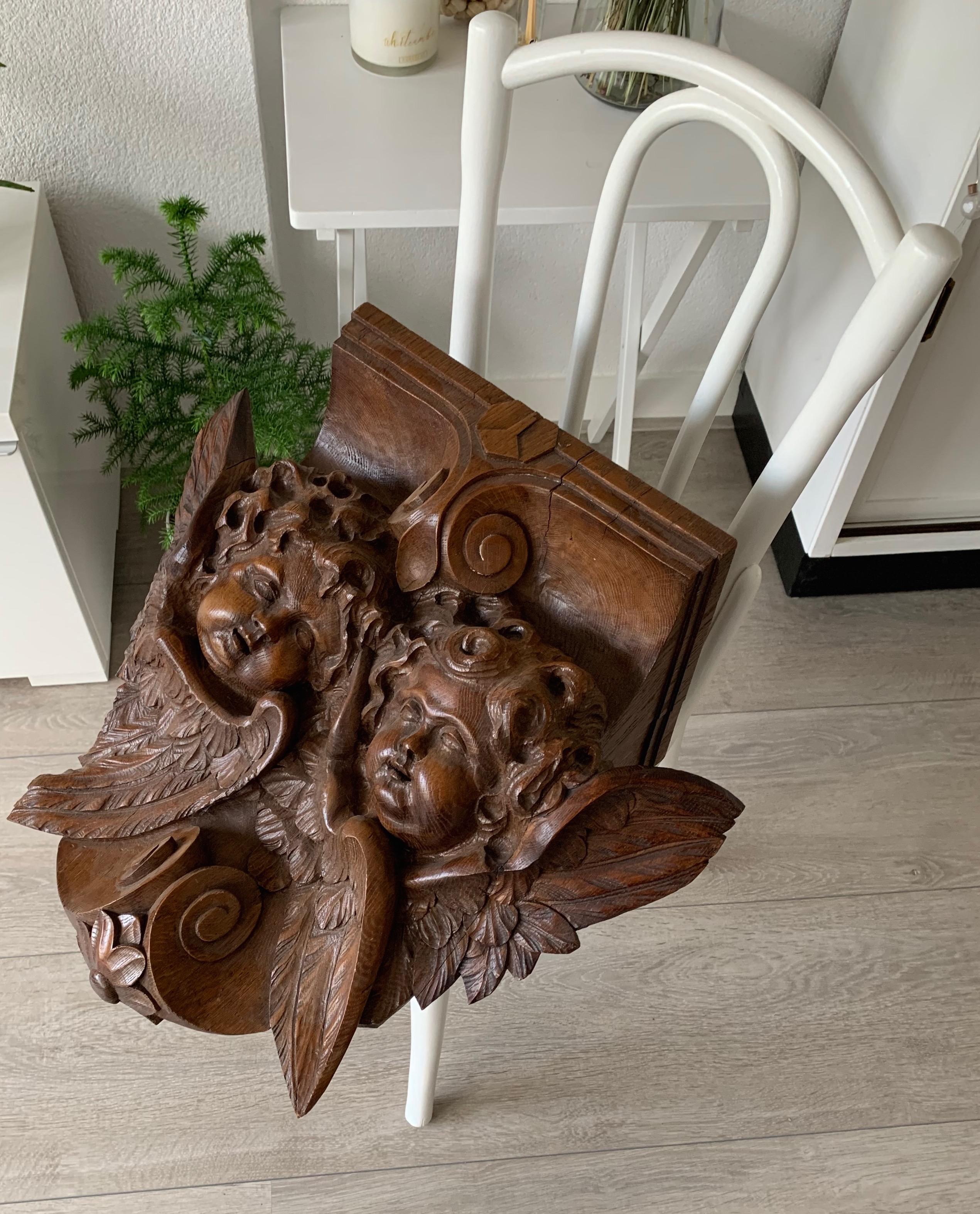 Large & Top Quality Carved Gothic Church Wall Shelf / Bracket Auguste Van Assche 5