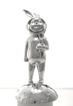 Pop-Art-Figurative Tierskulptur- Kaninchen des Monds Nr.2