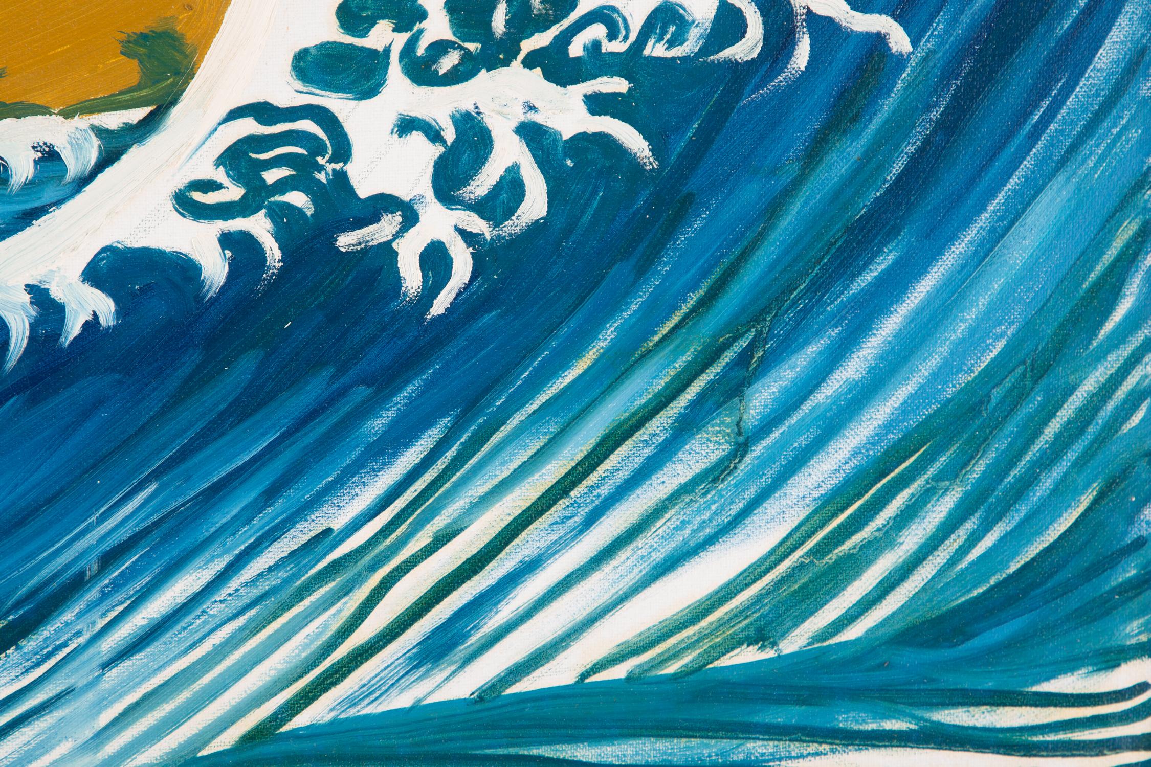Xu Yan Landschaft, Original, Öl auf Leinwand, „Wave“ im Angebot 4