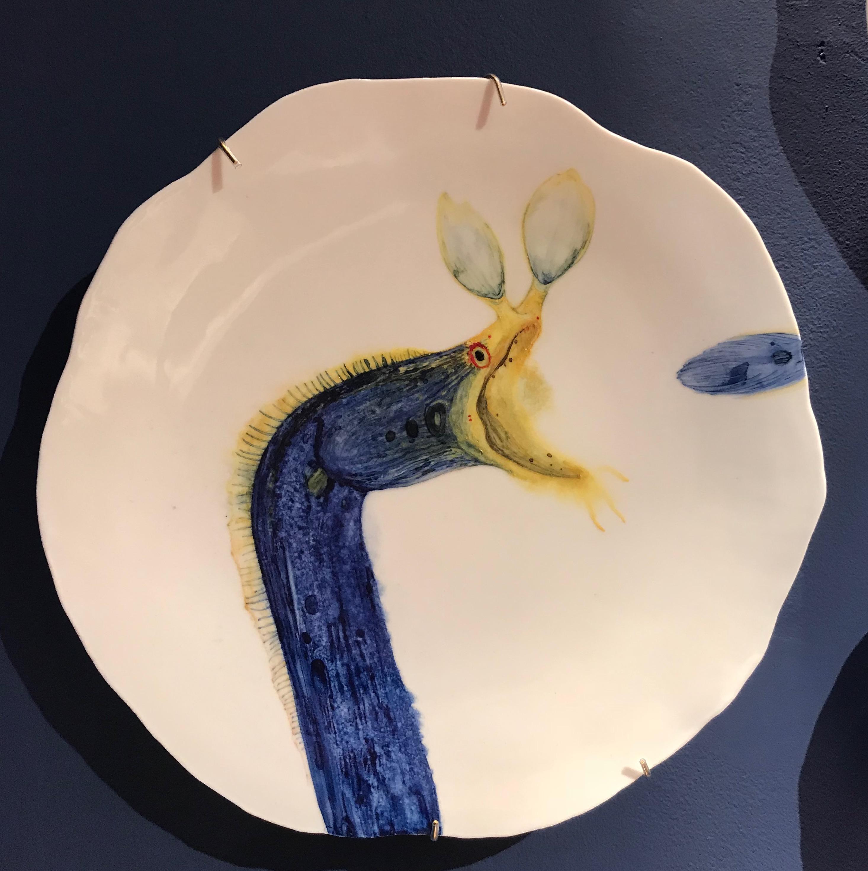 XUE SUN 2018 - Unique enameled ceramic wall platter - 29 cm diameter

XUE SUN - Born in Shandong -CHINA
EXHIBITIONS
2018 
Xue Sun « A table avec Xue SUN », Galerie Michèle Hayem, Paris
2017
Galerie Jean Brolly, Paris 
2016 Carolein Smit et
