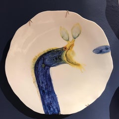 Assiette murale unique en céramique émaillée Xue Sun 2018