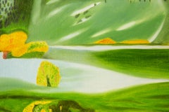 Xue Tongshan Contemporary Original Oil On Canvas "Untitled - Green"