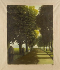 Xuesong Han Landscape Original Oil On Canvas "Under Shade"