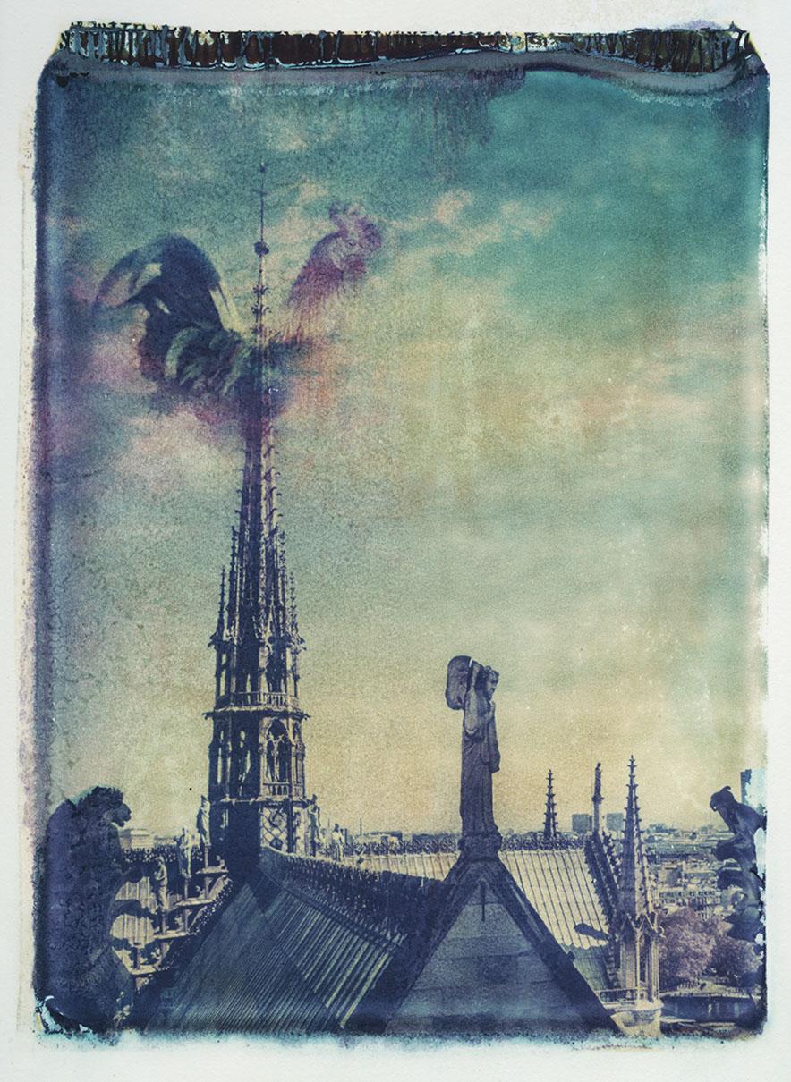 Color Photograph xulong zhang - Notre Dame 1 - Contemporain, 21e Siècle, Polaroid, Paris, Icons