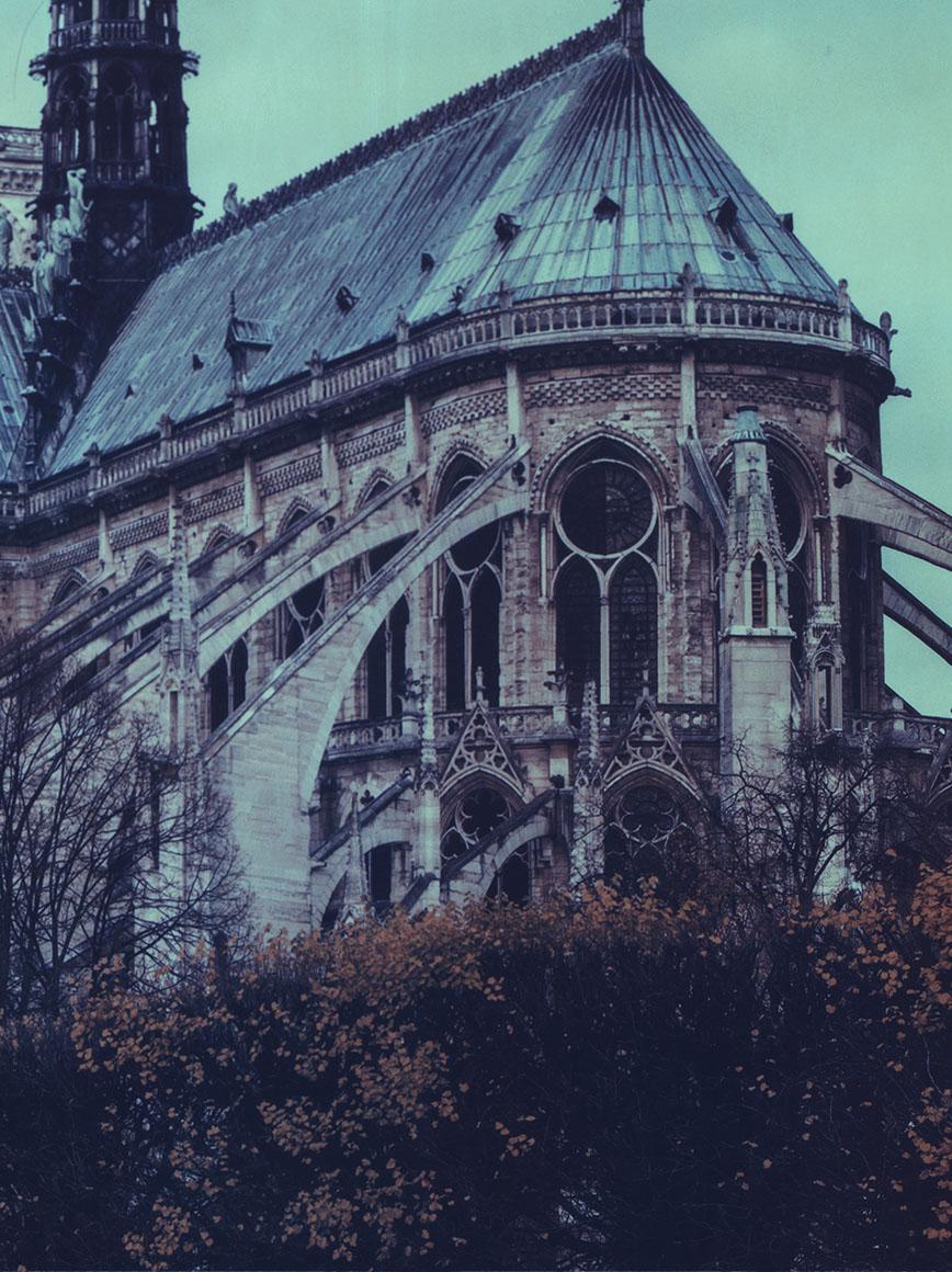 xulong zhang Color Photograph - Notre Dame 12 - Contemporary, 21st Century, Large Format Polaroid, Paris, Icons