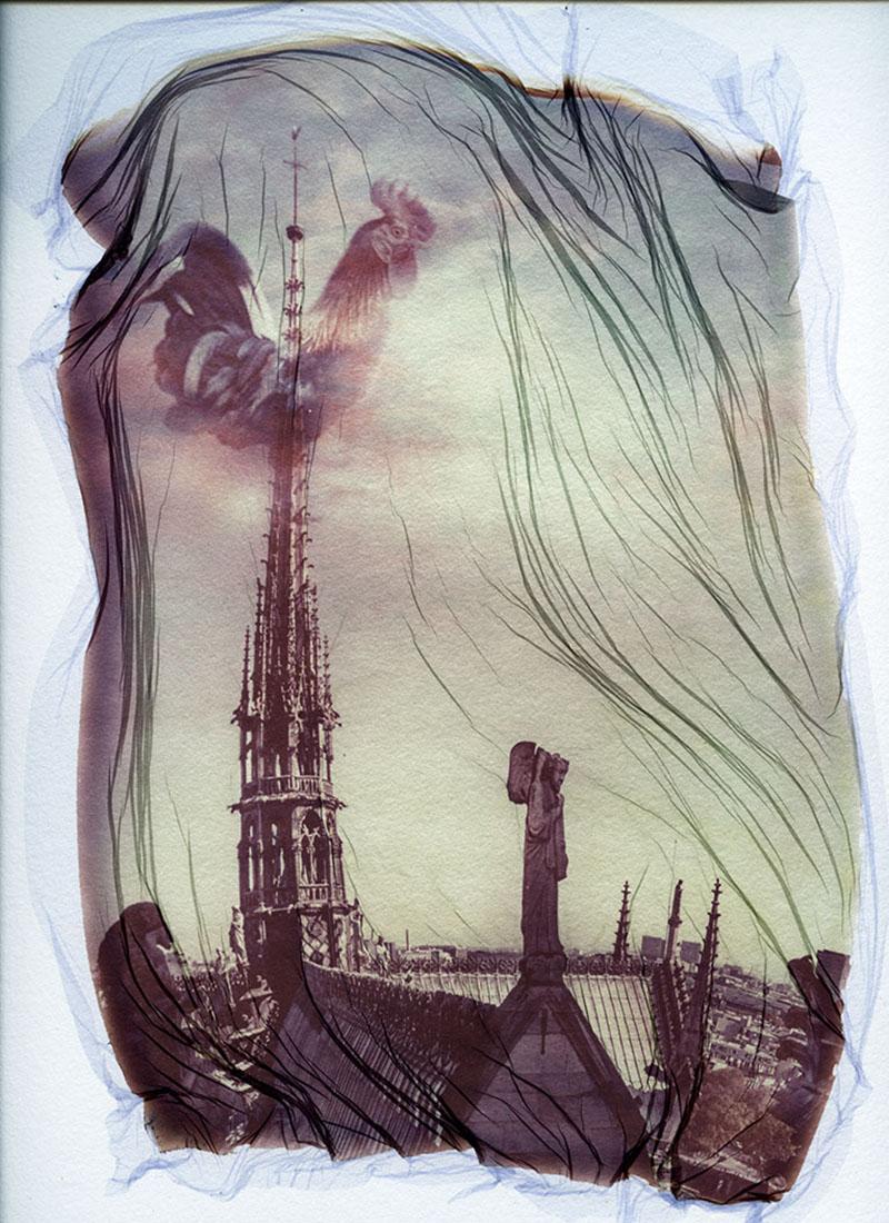 xulong zhang Landscape Photograph - Notre Dame 2 - Contemporary, 21st Century, Polaroid, Paris, Icons