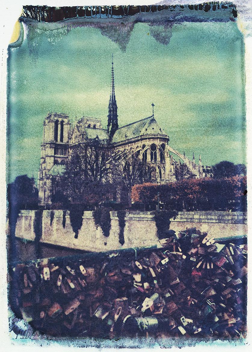 xulong zhang Landscape Photograph - Notre Dame 5 - Contemporary, 21st Century, Polaroid, Paris, Icons