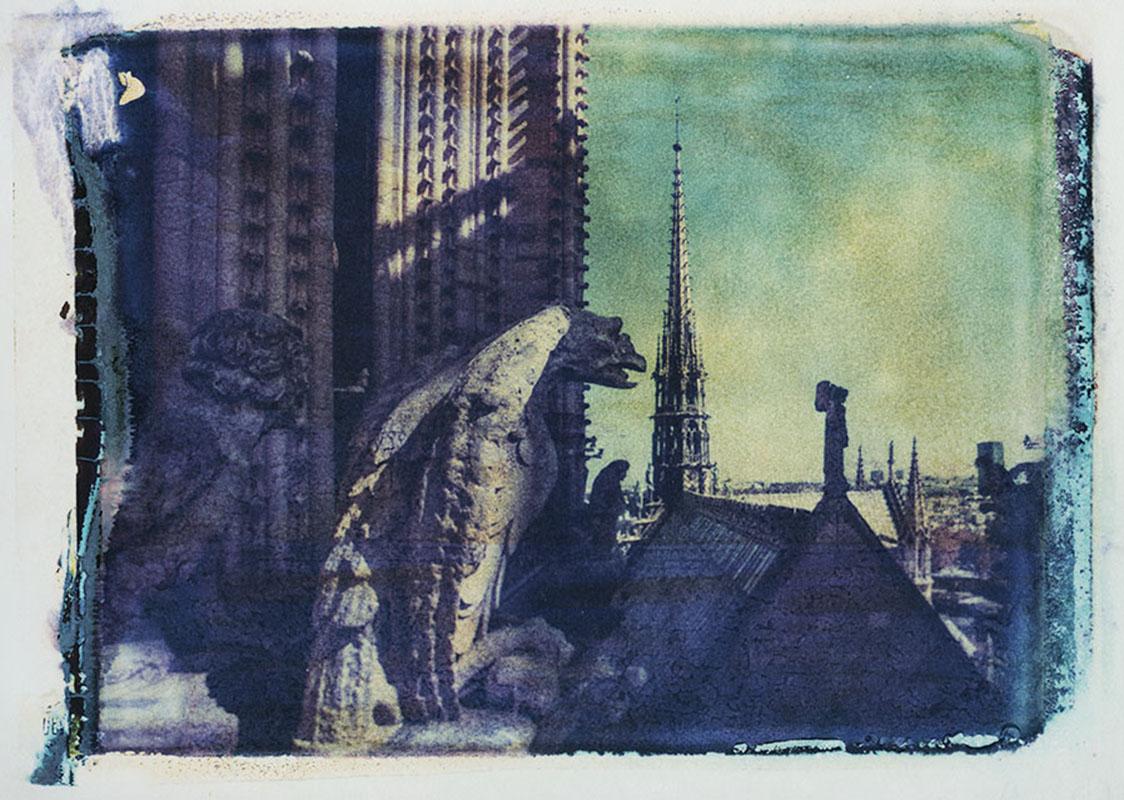 xulong zhang Color Photograph - Notre Dame 7 - Contemporary, 21st Century, Polaroid, Paris, Icons