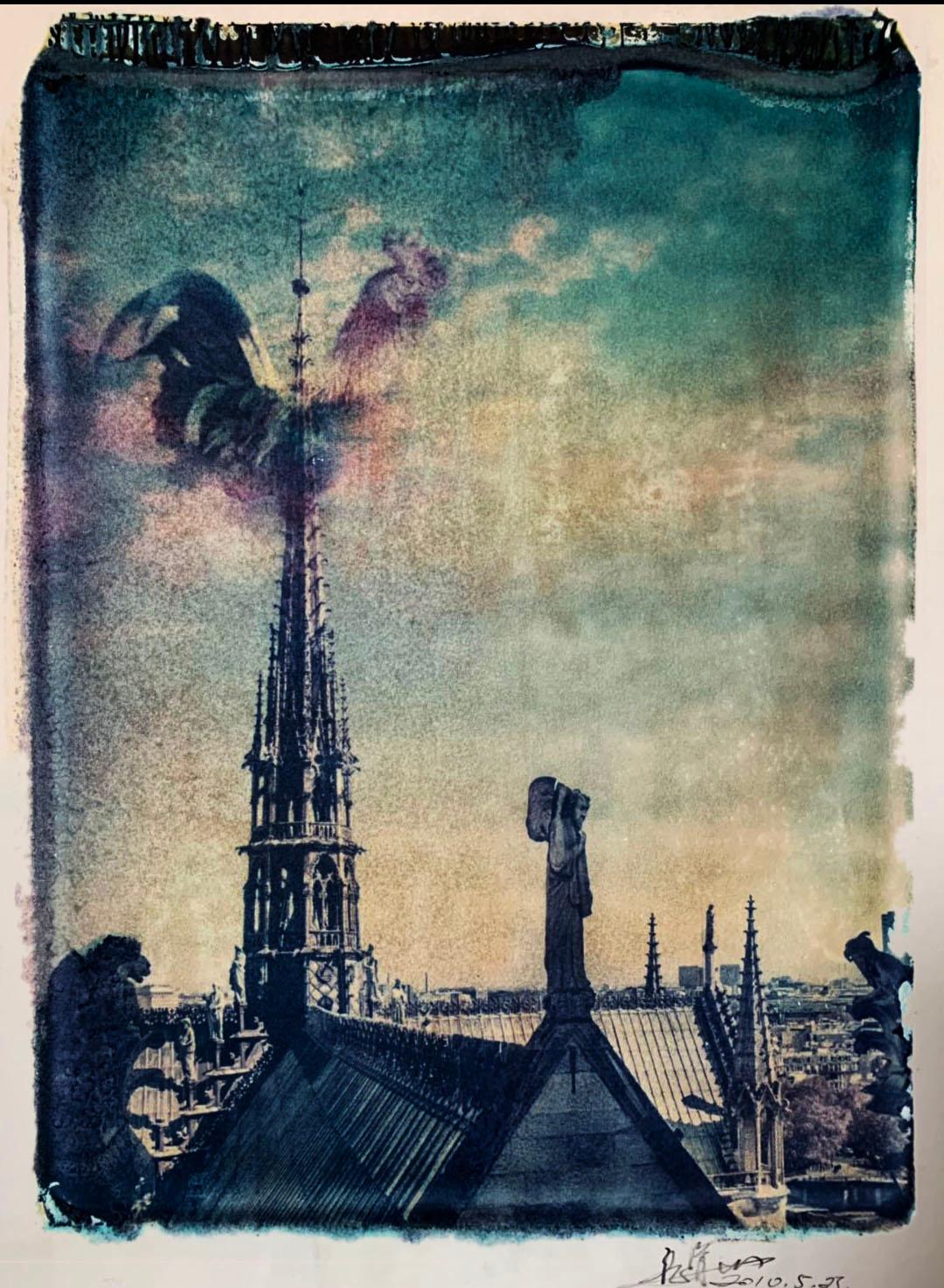 xulong zhang Landscape Photograph - Notre Dame 8 - Contemporary, 21st Century, Polaroid, Paris, Icons