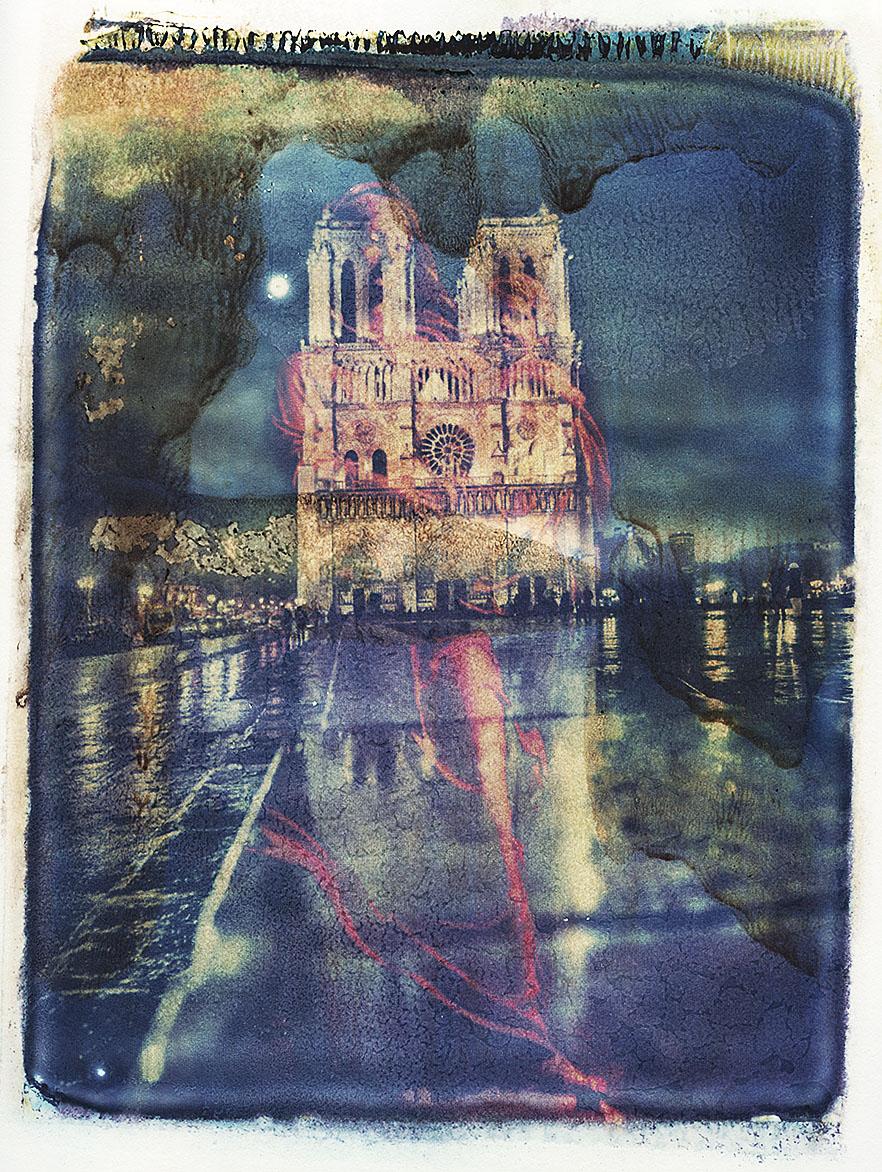 xulong zhang Color Photograph - Notre Dame 9 - Contemporary, 21st Century, Polaroid, Paris, Icons