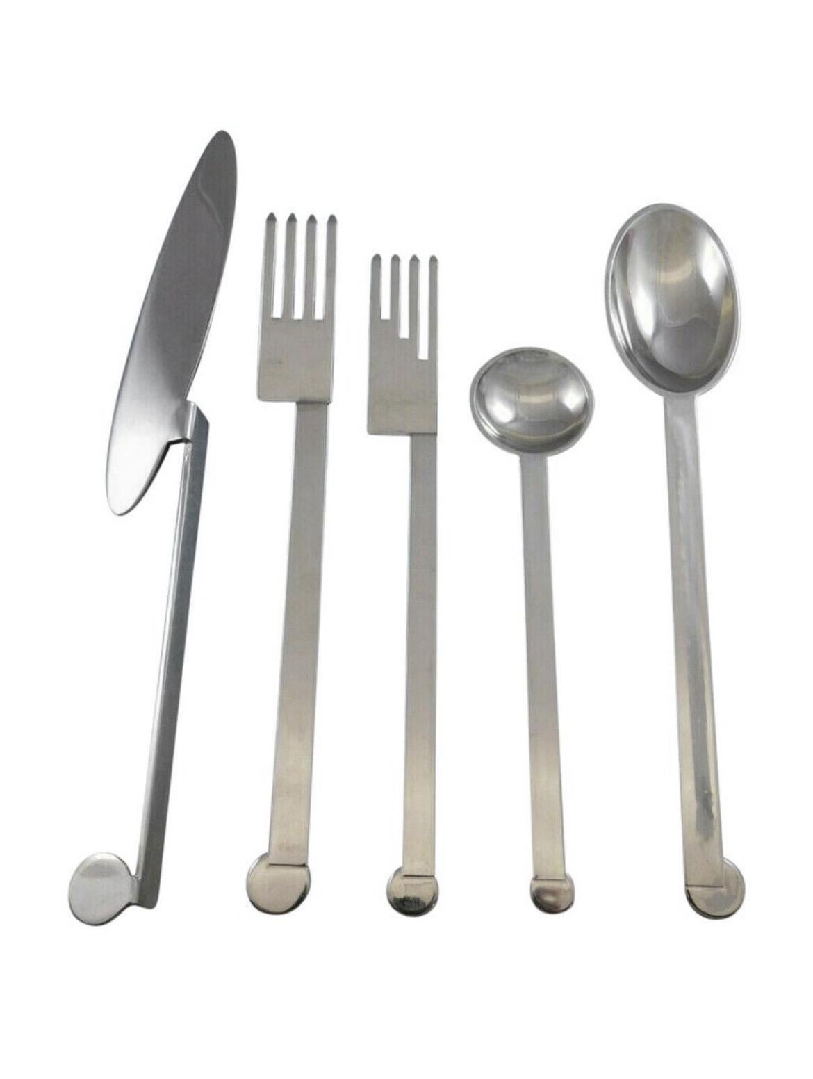 Post-Modern Xum by Bissell and Wilhite Post Modern Stainless Steel Flatware Set 50 Pieces