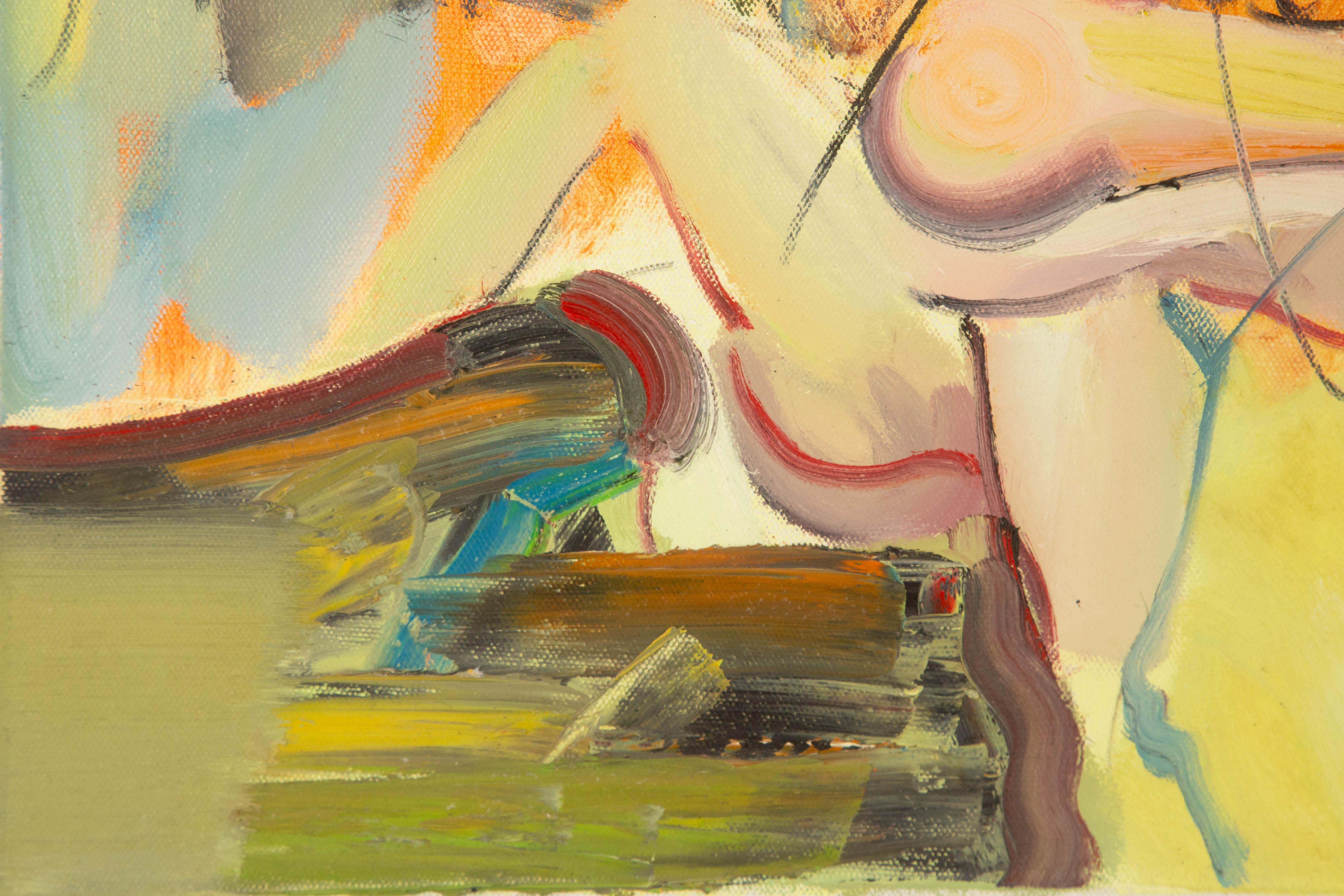 Xun Su Abstrakt Original Öl auf Leinwand 