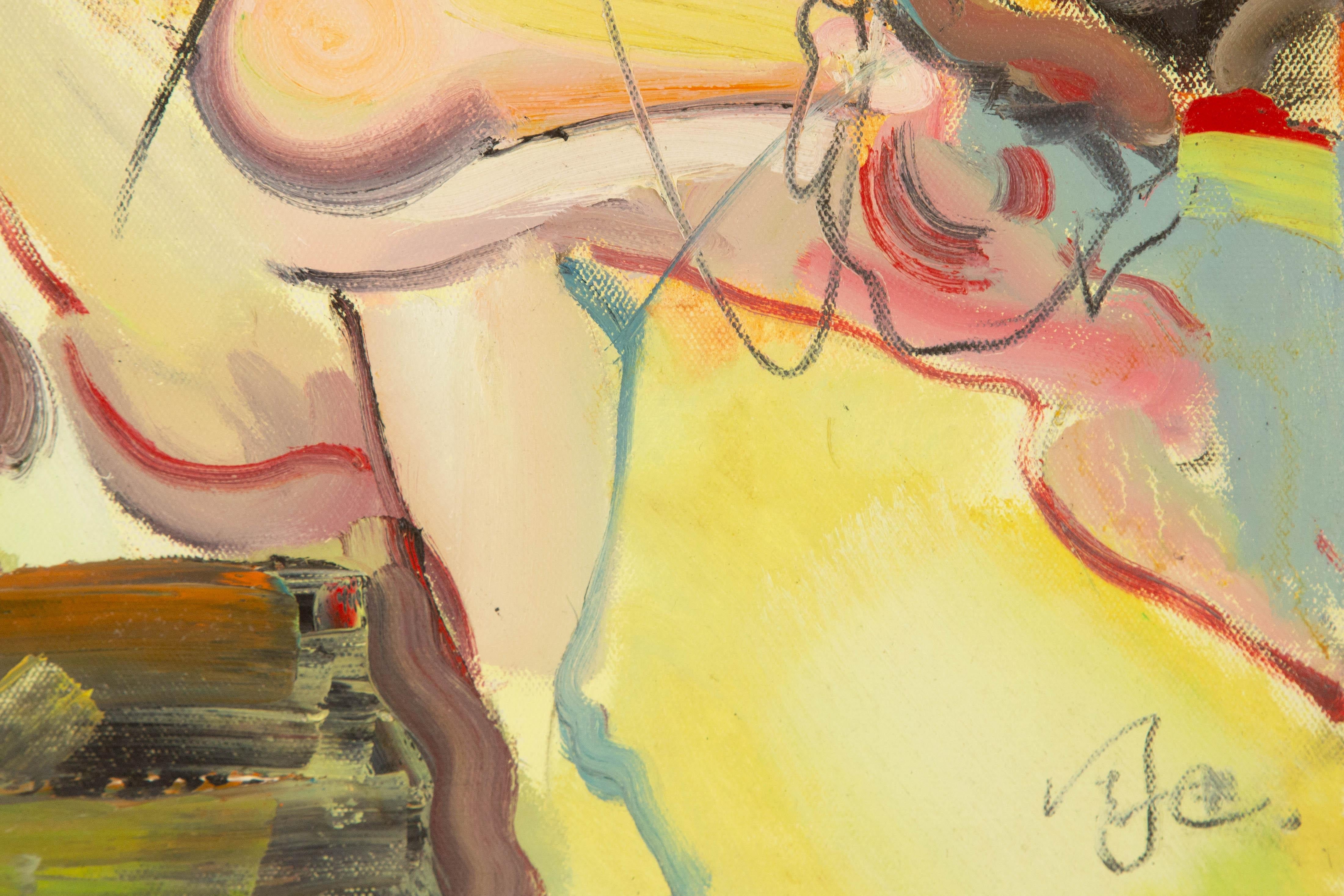 Xun Su Abstrakt Original Öl auf Leinwand 