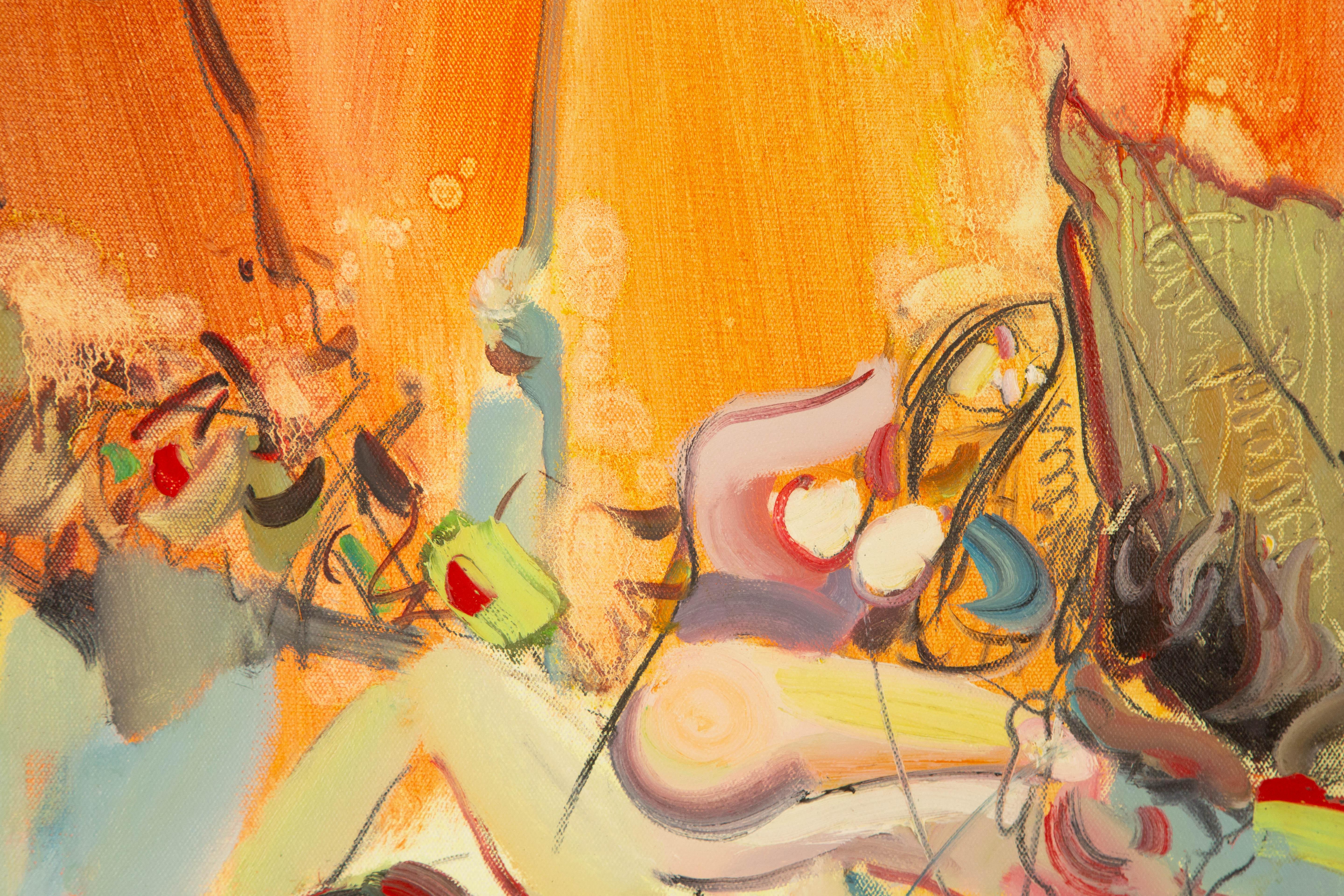 Xun Su Abstrakt Original Öl auf Leinwand 