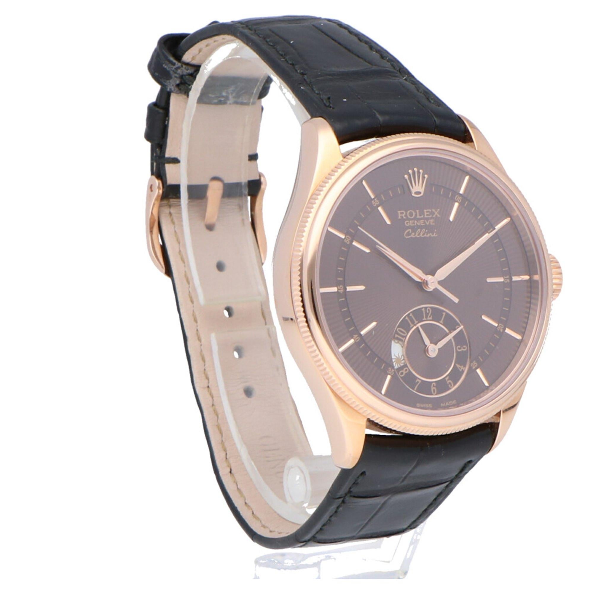 Pre-Owned Rolex Cellini 18 Karat Rose Gold 50525-0016 Watch 4