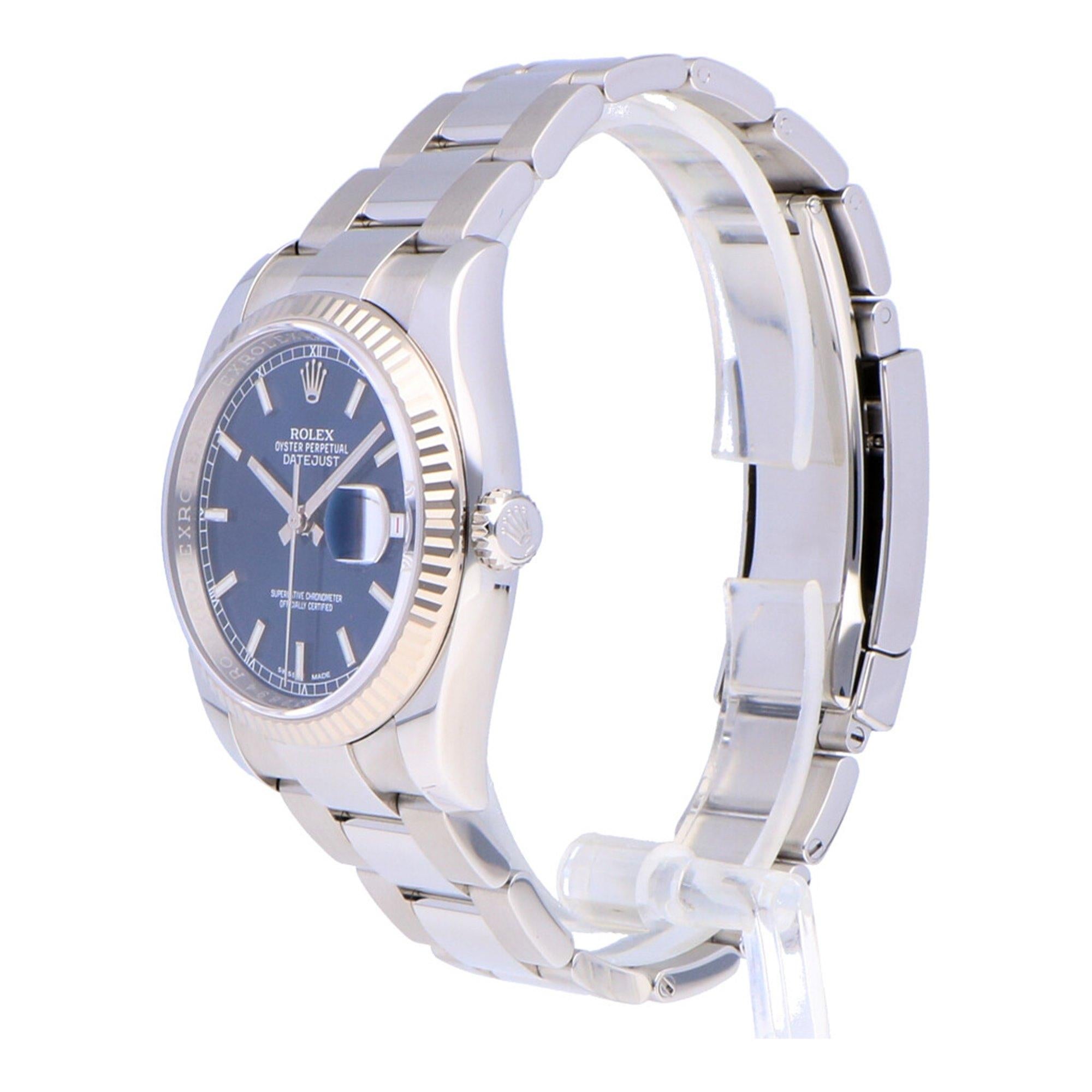 Pre-Owned Rolex Datejust Stainless Steel 116234 Watch In Good Condition In Bishops Stortford, Hertfordshire