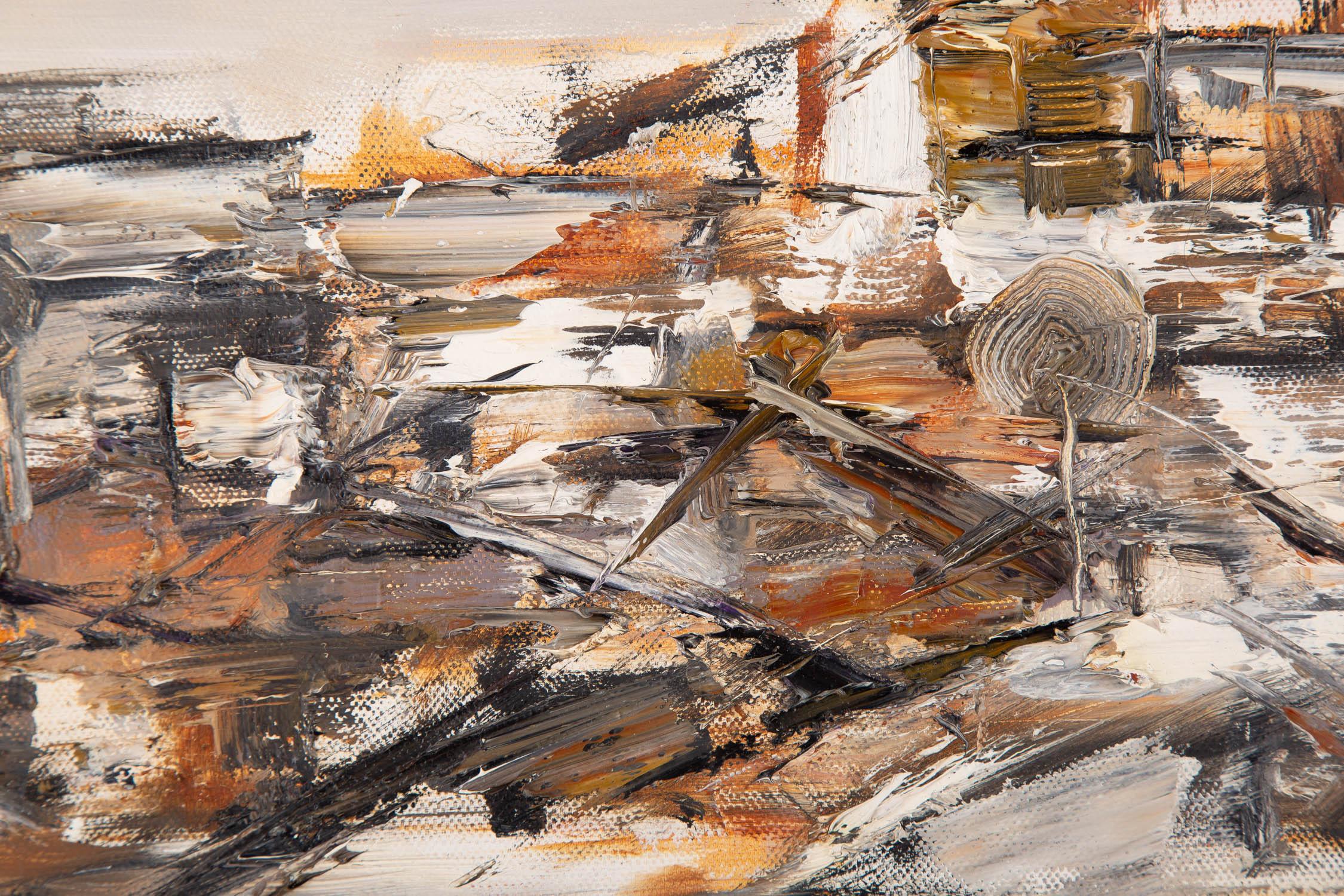 Xuzeng Liu Surrealismus Original Öl auf Leinwand „Trace“ im Angebot 4