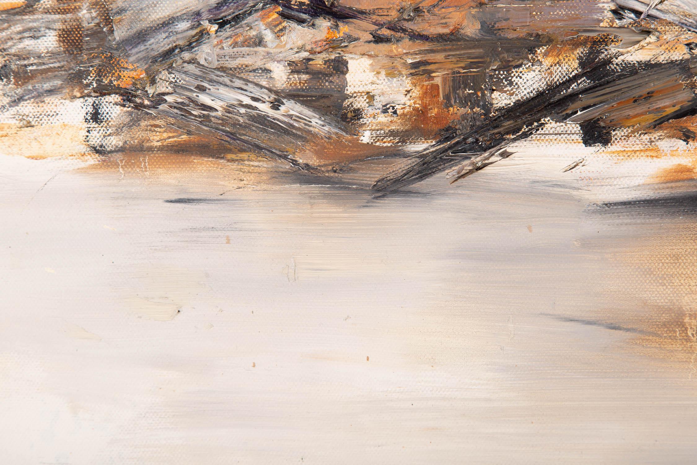 Xuzeng Liu Surrealismus Original Öl auf Leinwand „Trace“ im Angebot 5