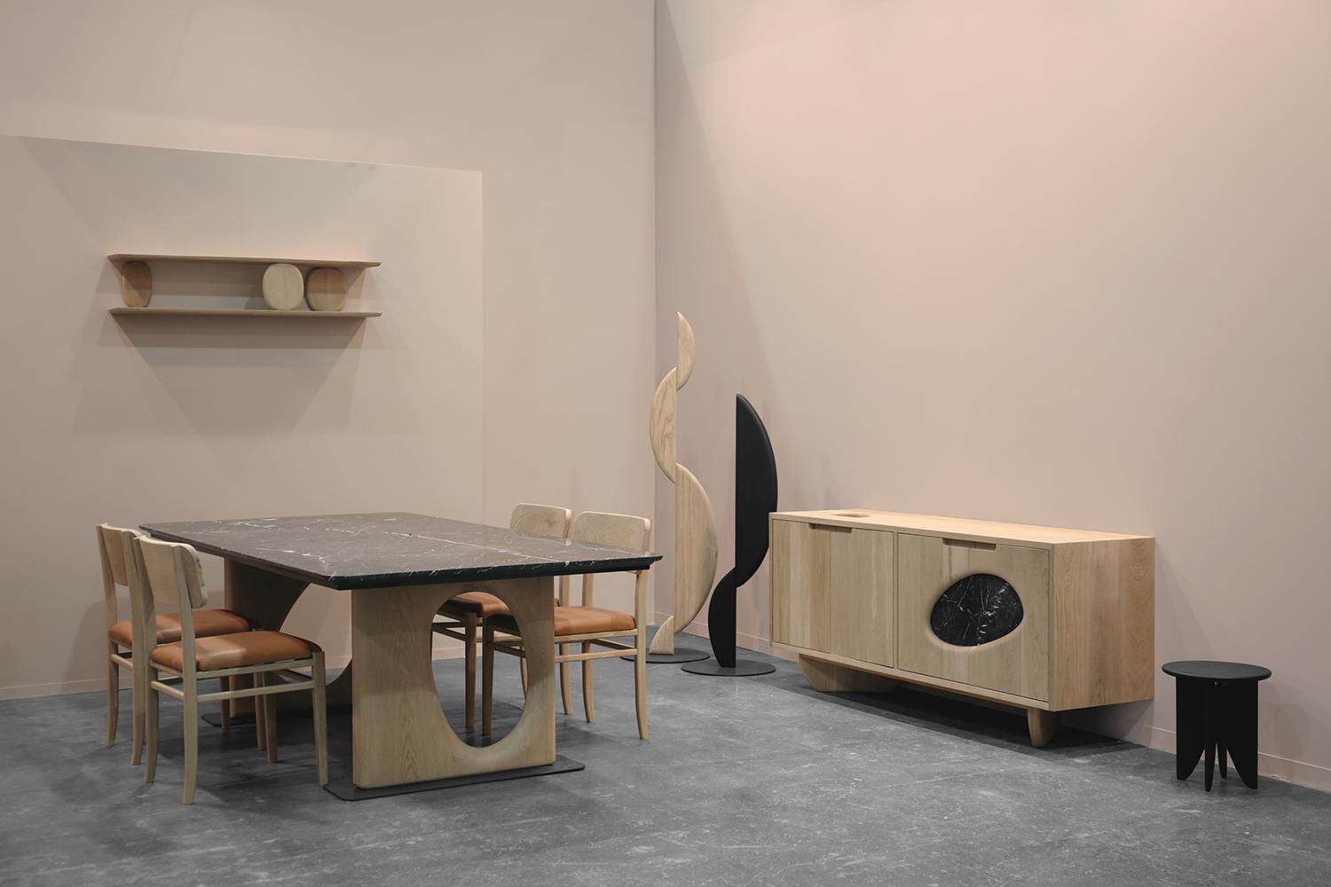 Noviembre XV Sideboard, Credenza in Oak Wood and Marble Console by Joel Escalona (Mexikanisch)