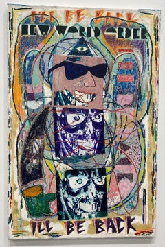 'I'll Be Back, ' by XVALA, Mixed Media Painting