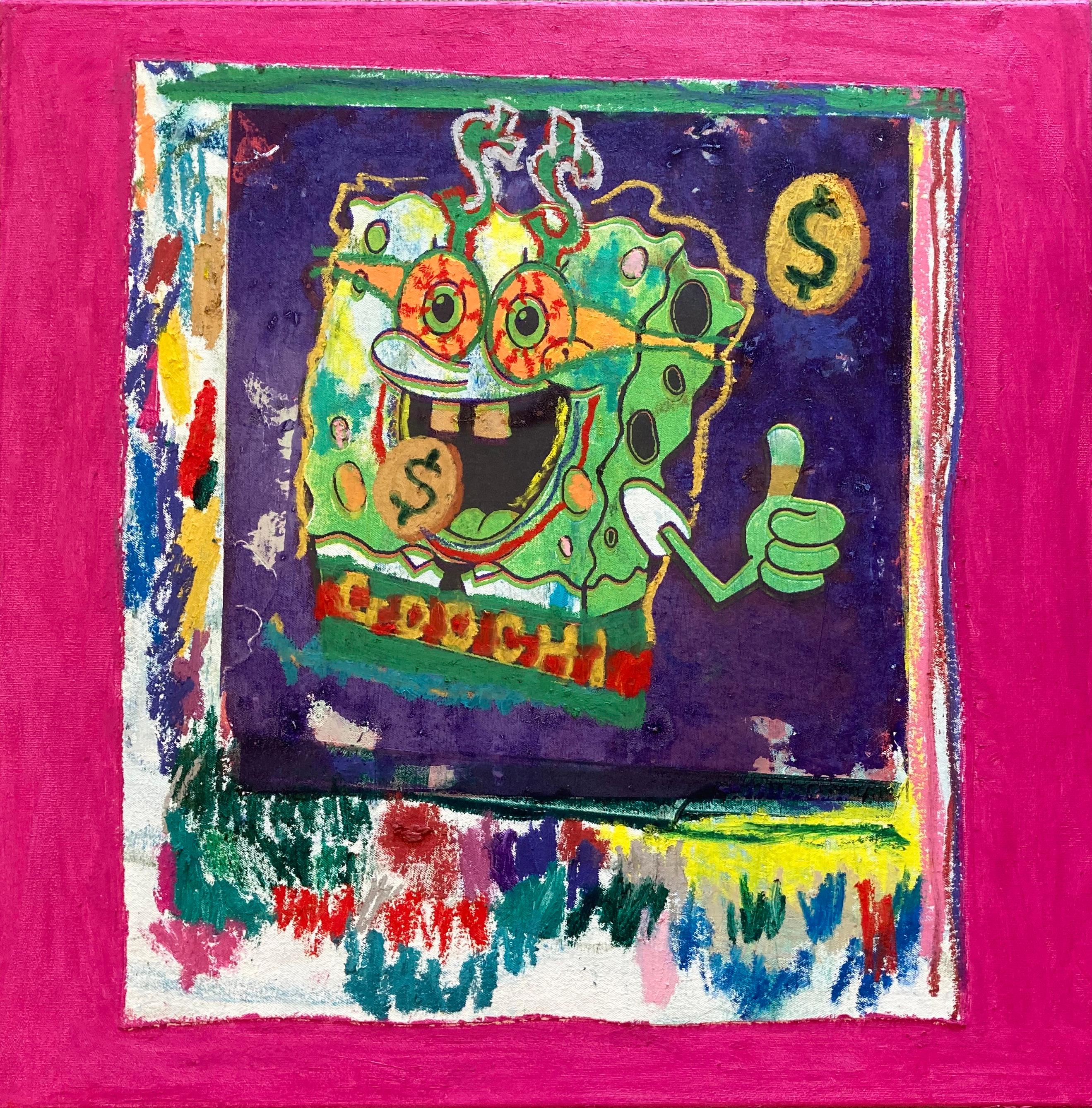 'Meme Money 000: Goochi Sponge, ' by XVALA, Mixed Media Painting