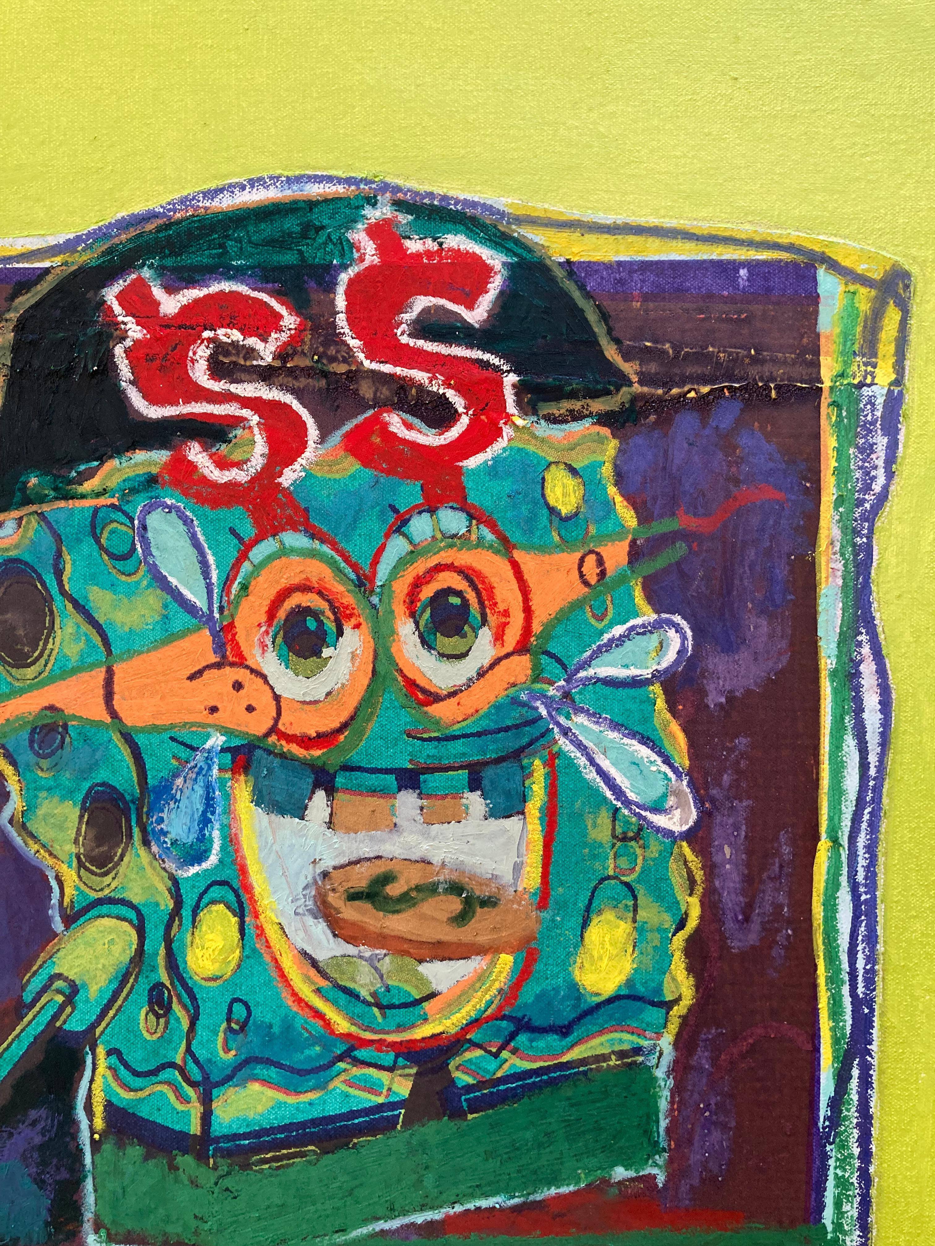 Meme Money 002: Esponja Goochi, ' de XVALA, Pintura Técnica Mixta en venta 2