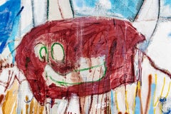 „Rot“, von XVALA, Gemälde in Acryl, Ölstift und Sprühfarbe auf Leinwand