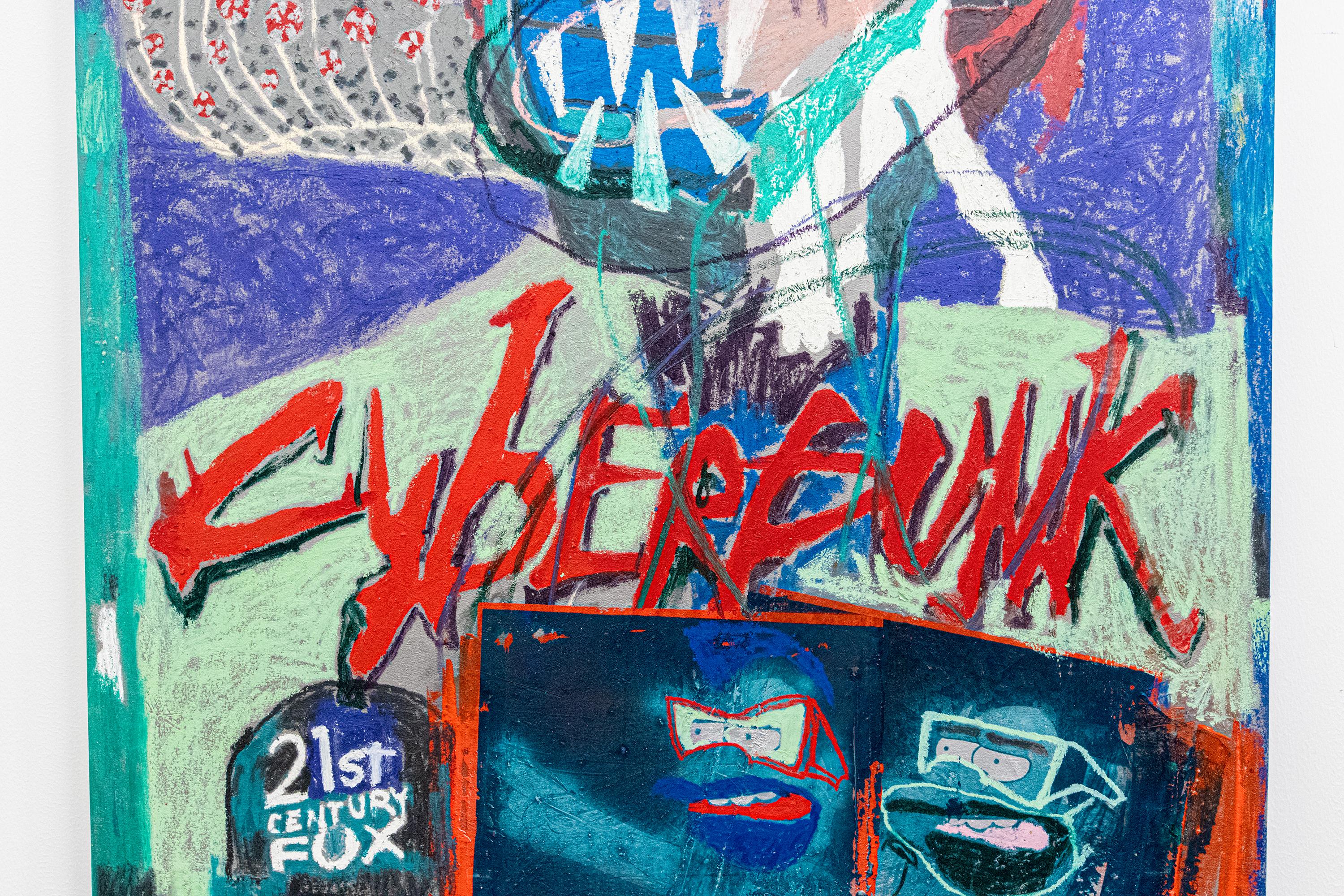 „Rona Wars: Cyberpunk Edition“, von XVALA, Gemälde in Mischtechnik im Angebot 3