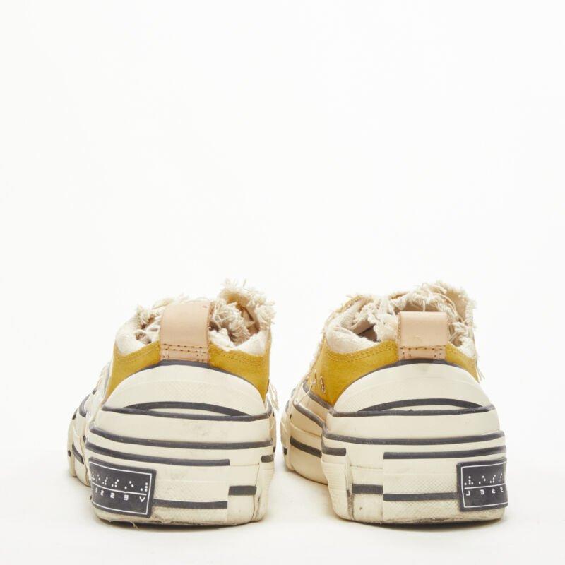Chausssures basses XVESSEL G.O.P. jaune déconstruites et vieillies EU37 US7 Pour femmes en vente