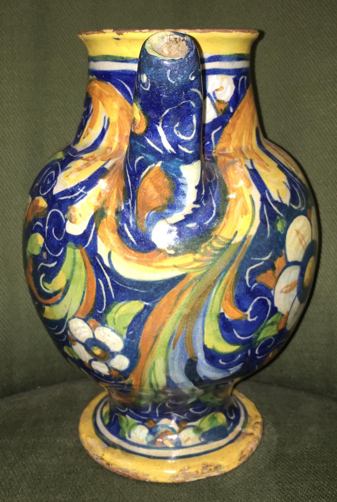 Italian 16th Century Majolica Jug by Domenico from Venice