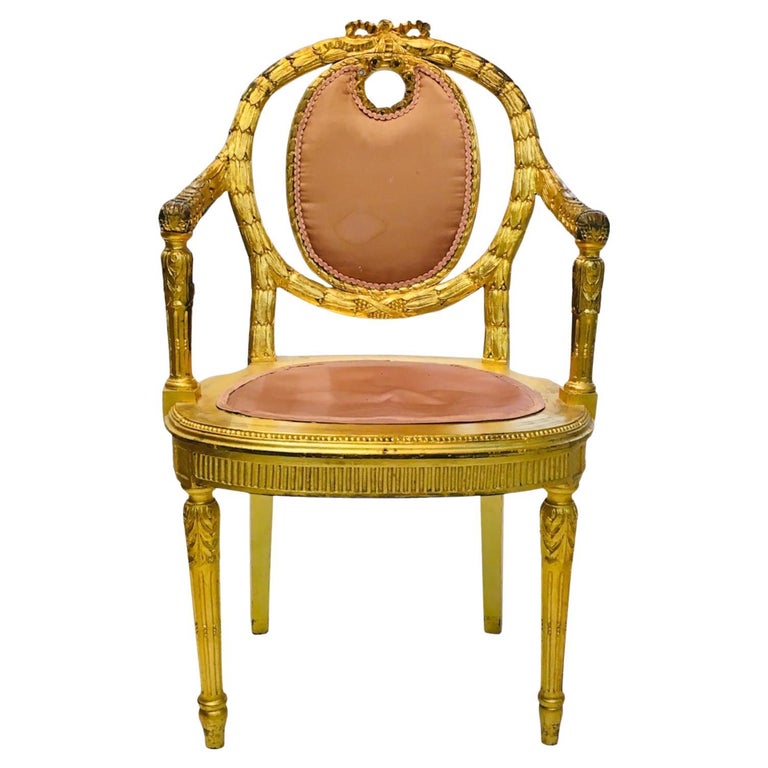 XVI, LouisStyle Gilded Armchair For Sale at 1stDibs