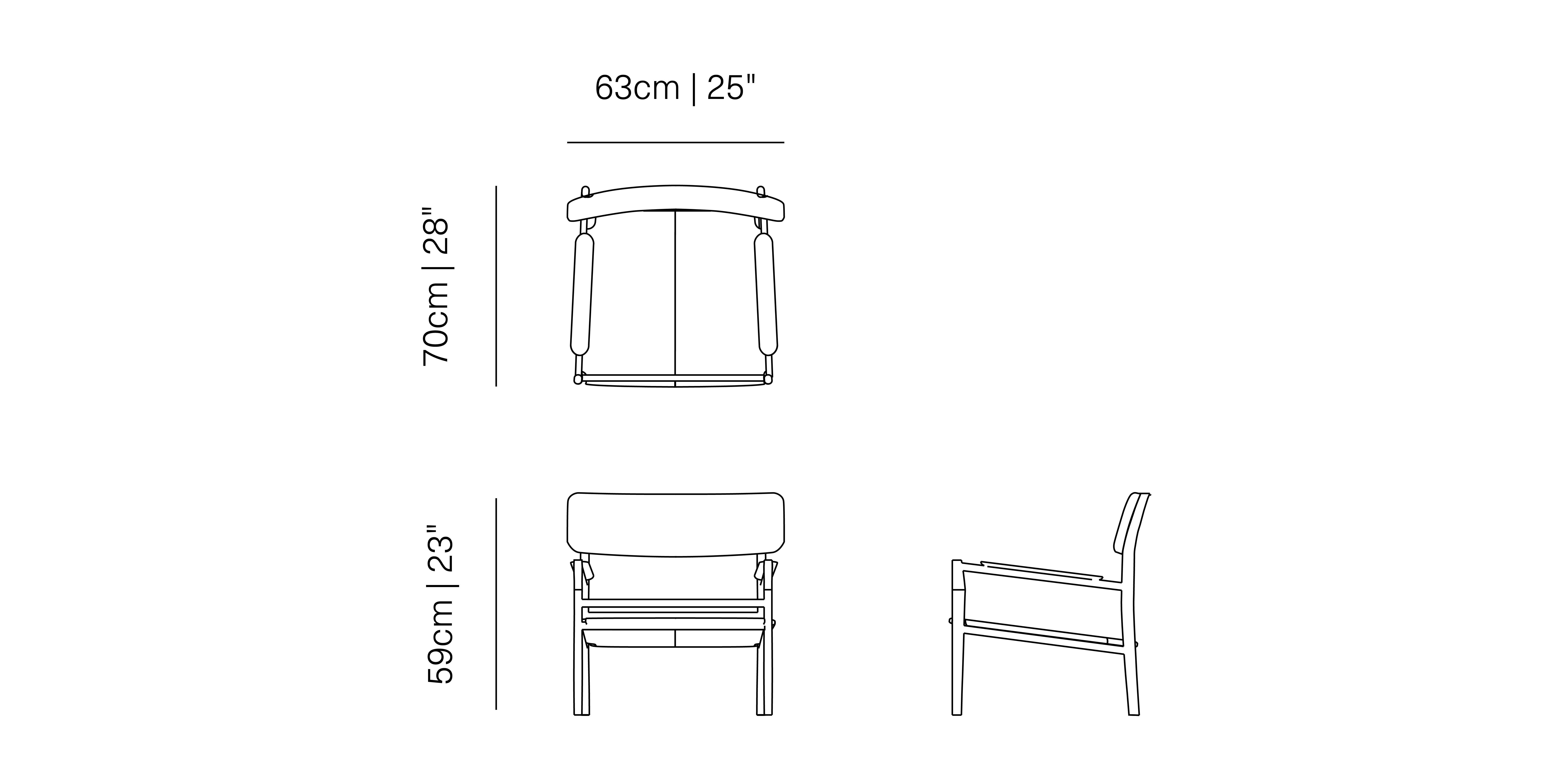 Noviembre XI Lounge Chair in Oak Wood with Leather Seat by Joel Escalona (Leder)