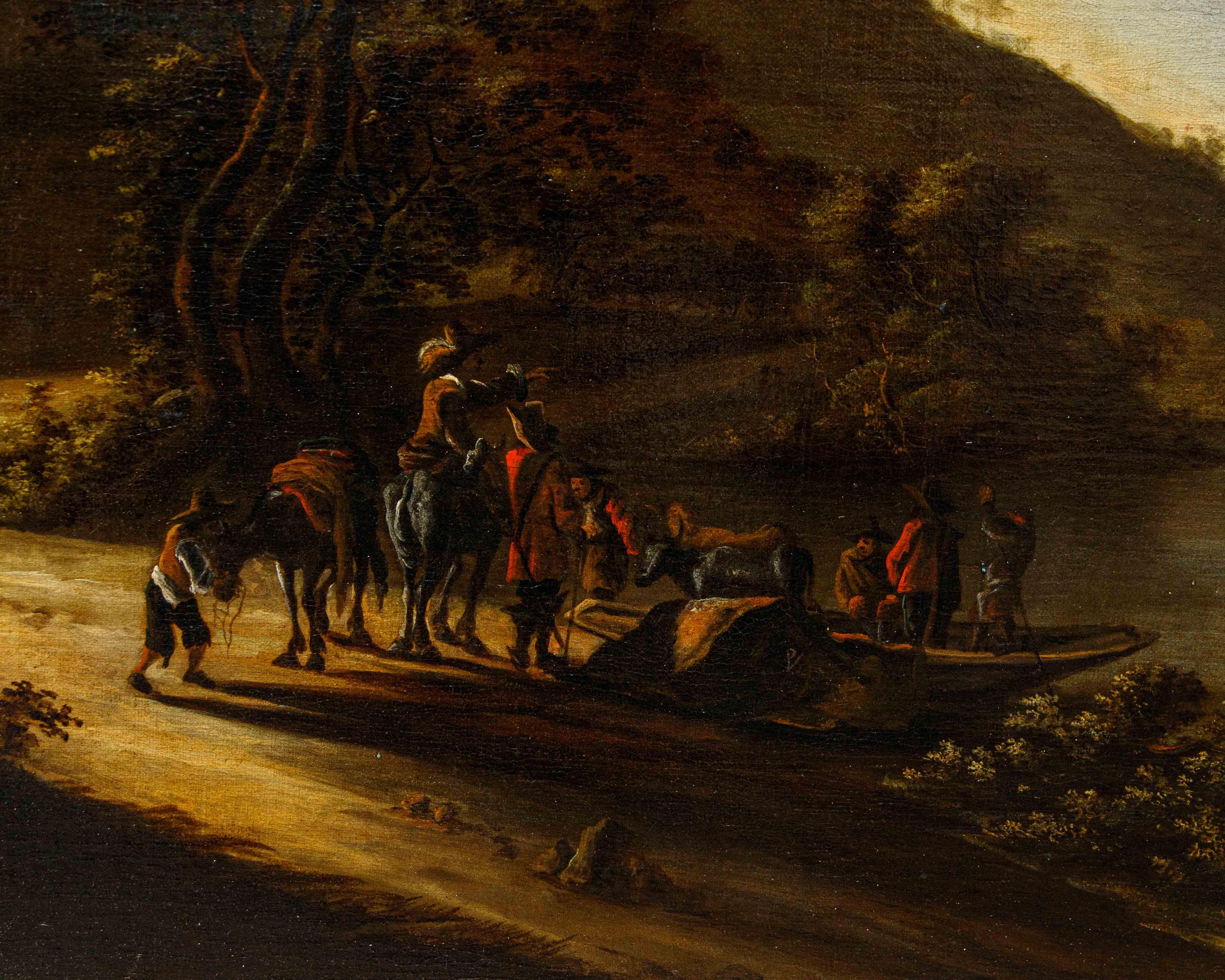 Altro XVII secolo, Paesaggio con personaggi in vendita
