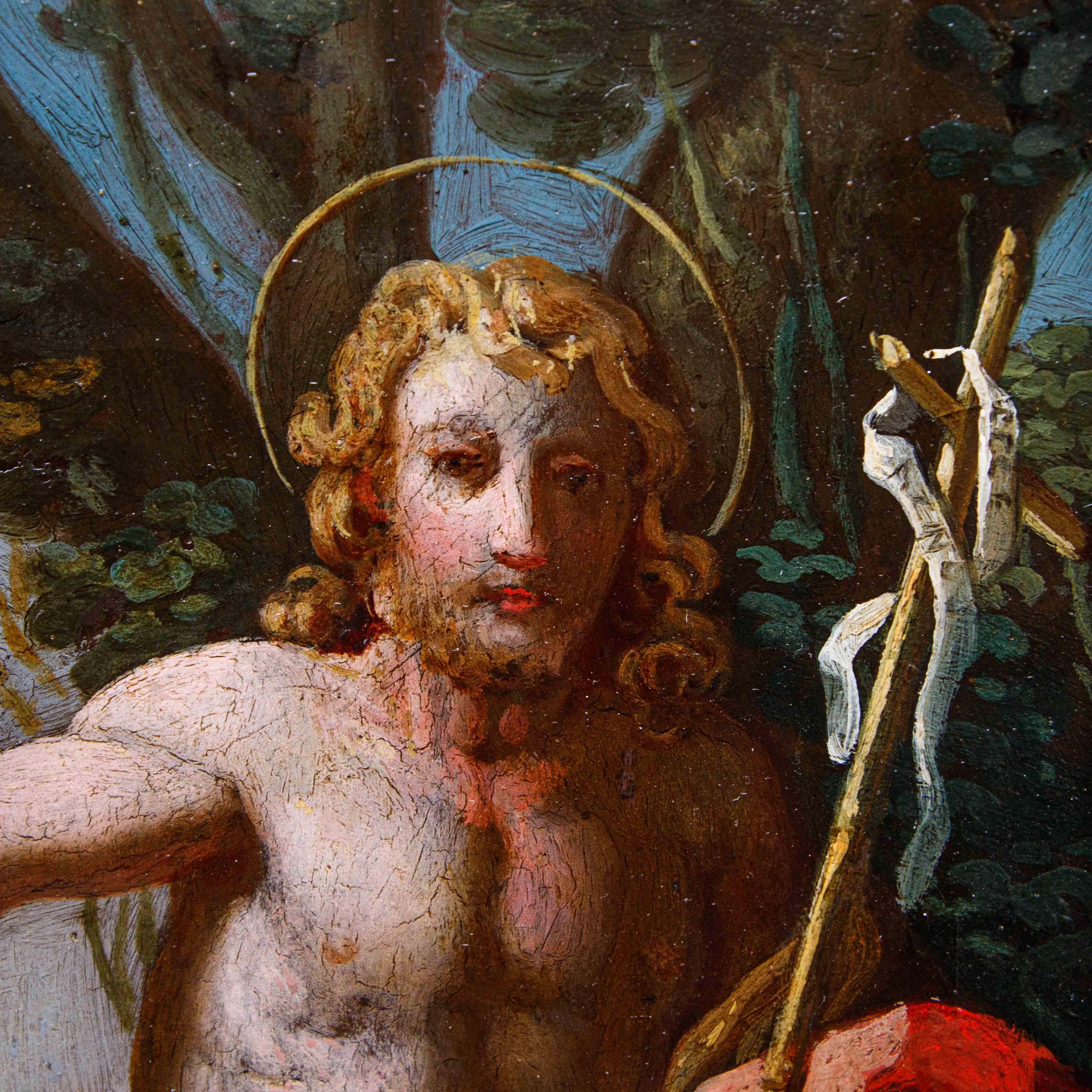 Italian XVII secolo, scuola dei Carracci, San Giovanni Battista in vendita