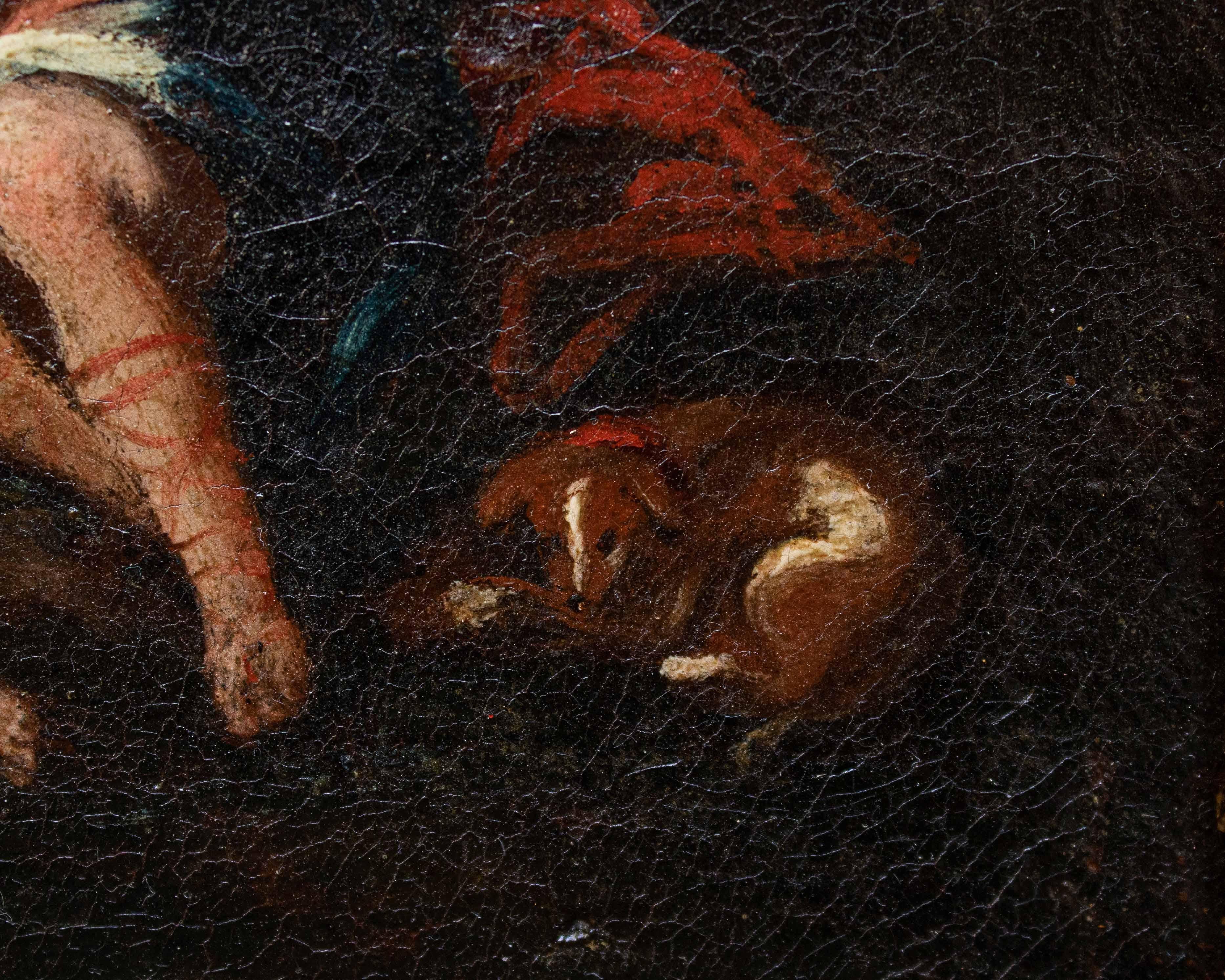 XVII secolo, scuola emiliana,  Paesaggio agreste con scene galanti Lienzo en venta