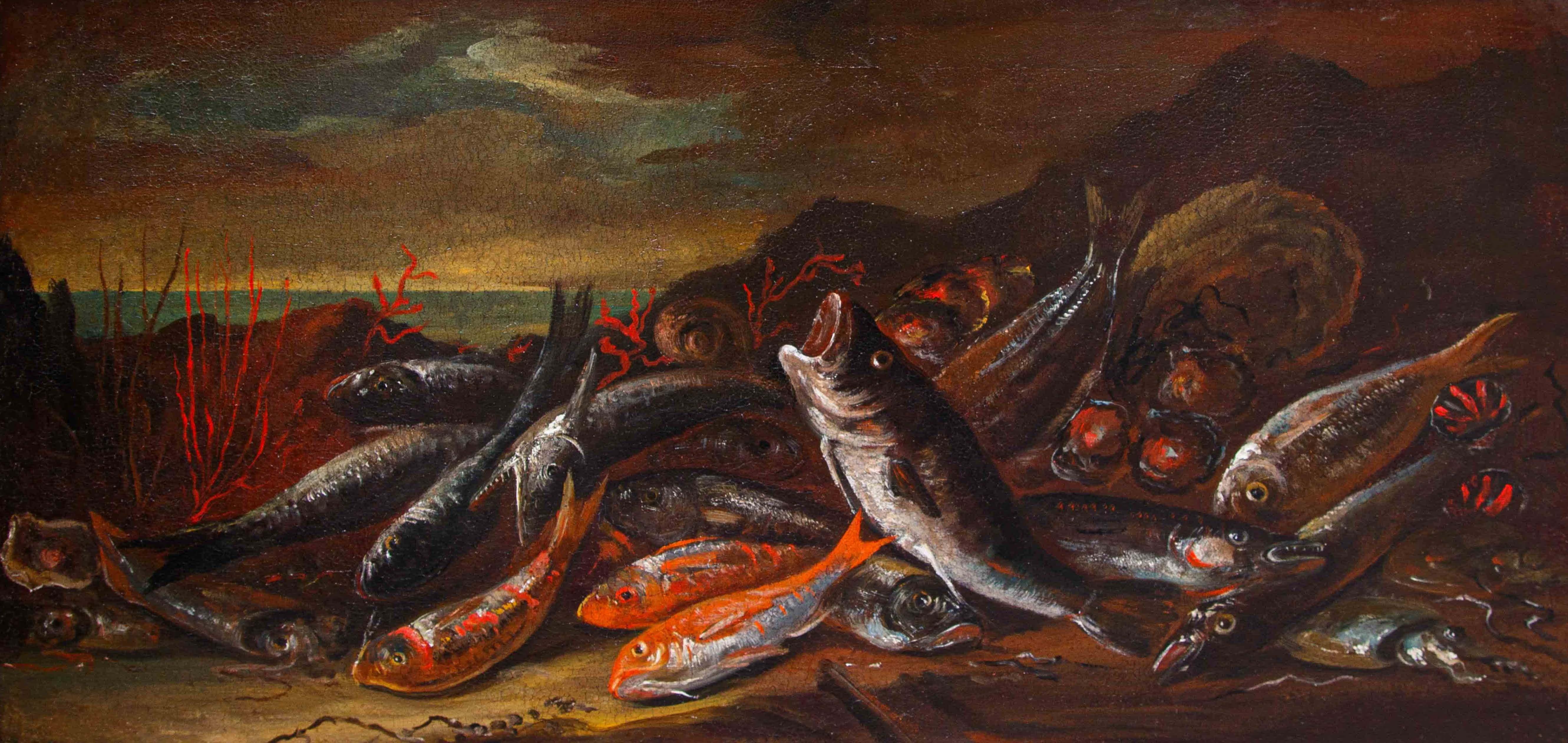 17. Jahrhundert,  anhänger von Recco, (Neapel, 1634 - Alicante, 1695),  Stilleben im Angebot 2