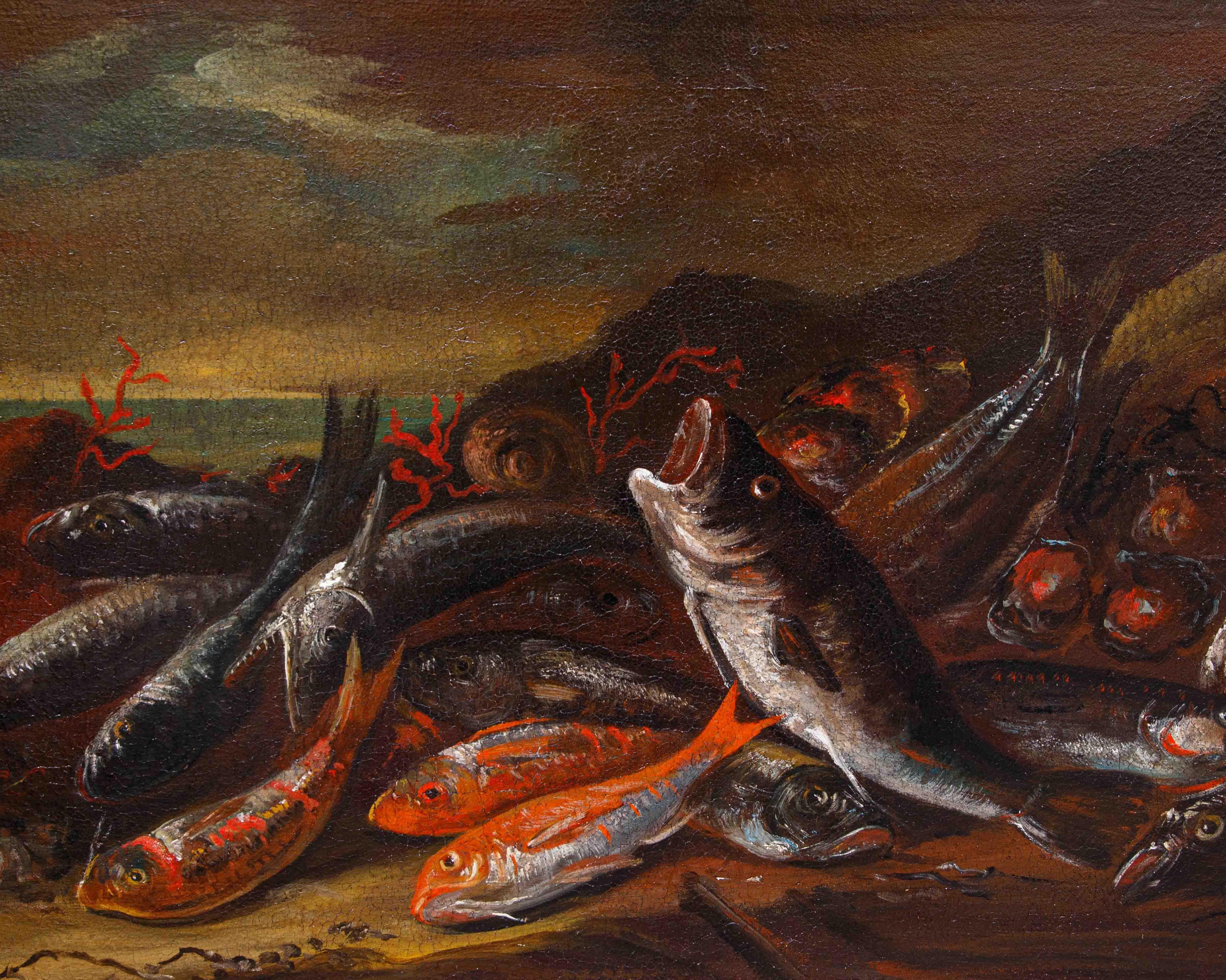 17. Jahrhundert,  anhänger von Recco, (Neapel, 1634 - Alicante, 1695),  Stilleben (Sonstiges) im Angebot