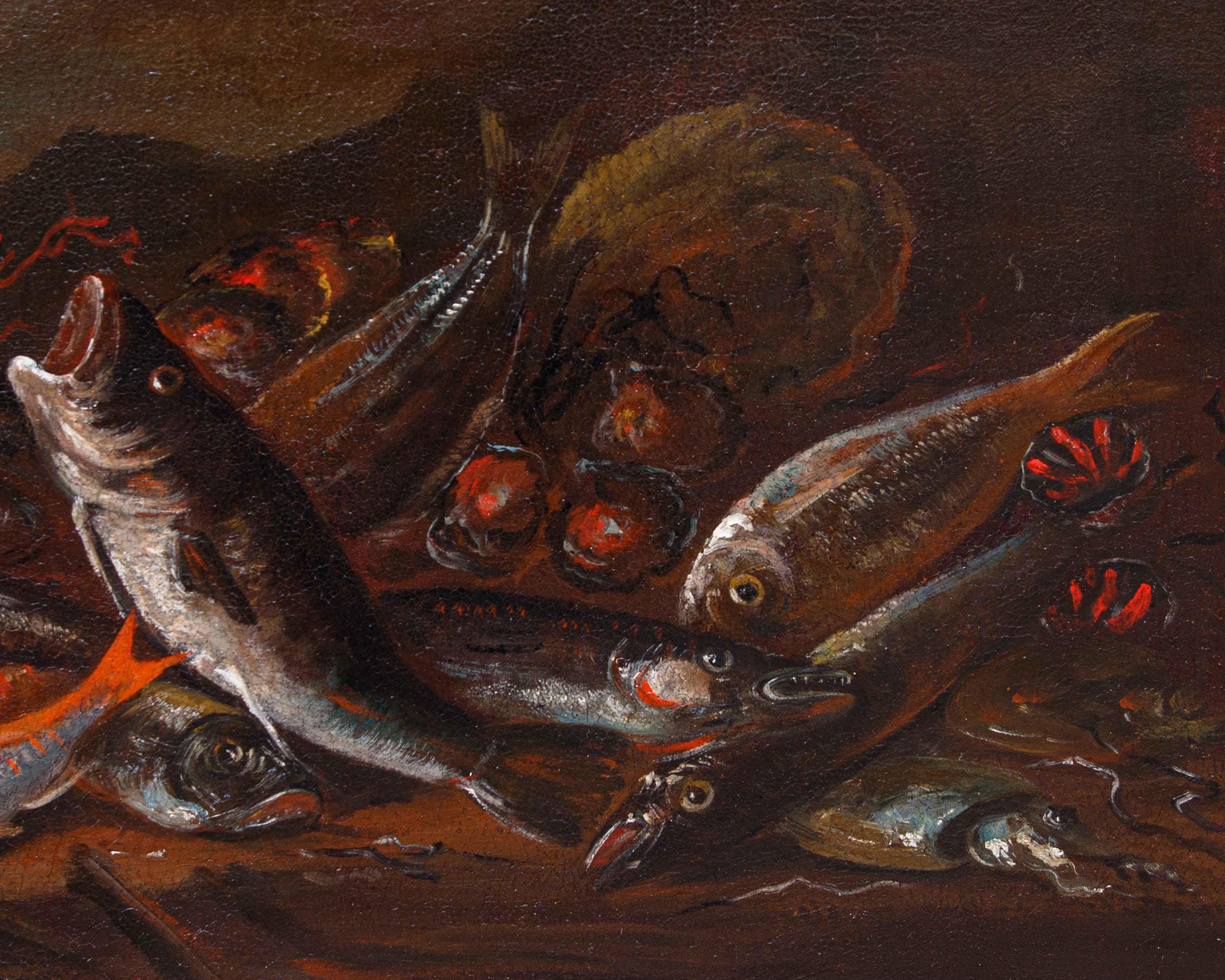 17. Jahrhundert,  anhänger von Recco, (Neapel, 1634 - Alicante, 1695),  Stilleben (18th Century and Earlier) im Angebot
