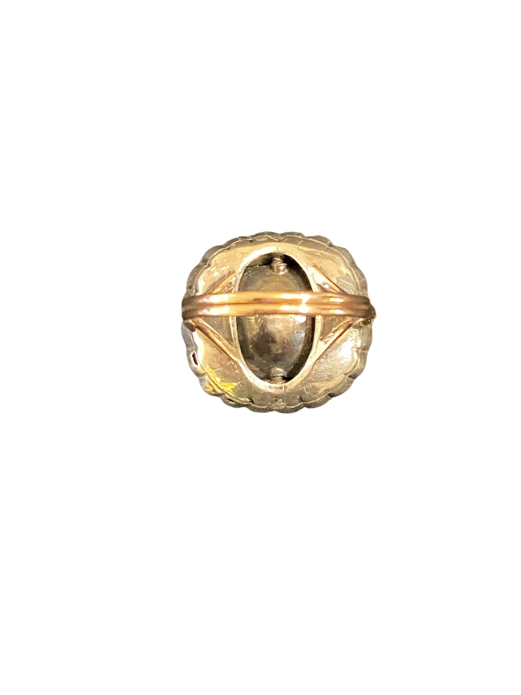 Portugiesischer Ring aus Gold und Silber des XVIII. Jahrhunderts mit Amethyst und Chrysolit im Angebot 3