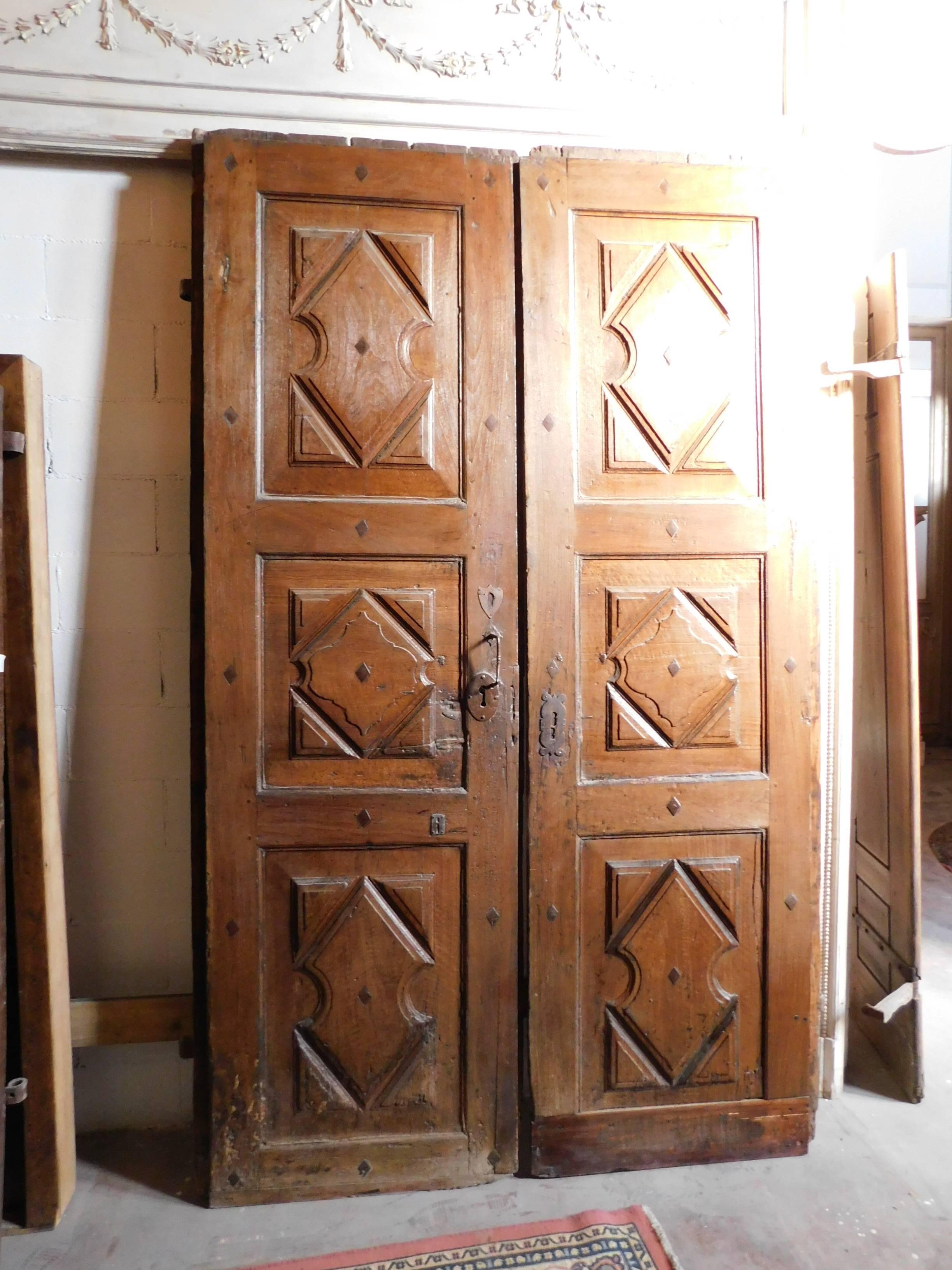 18th century walnut double door.