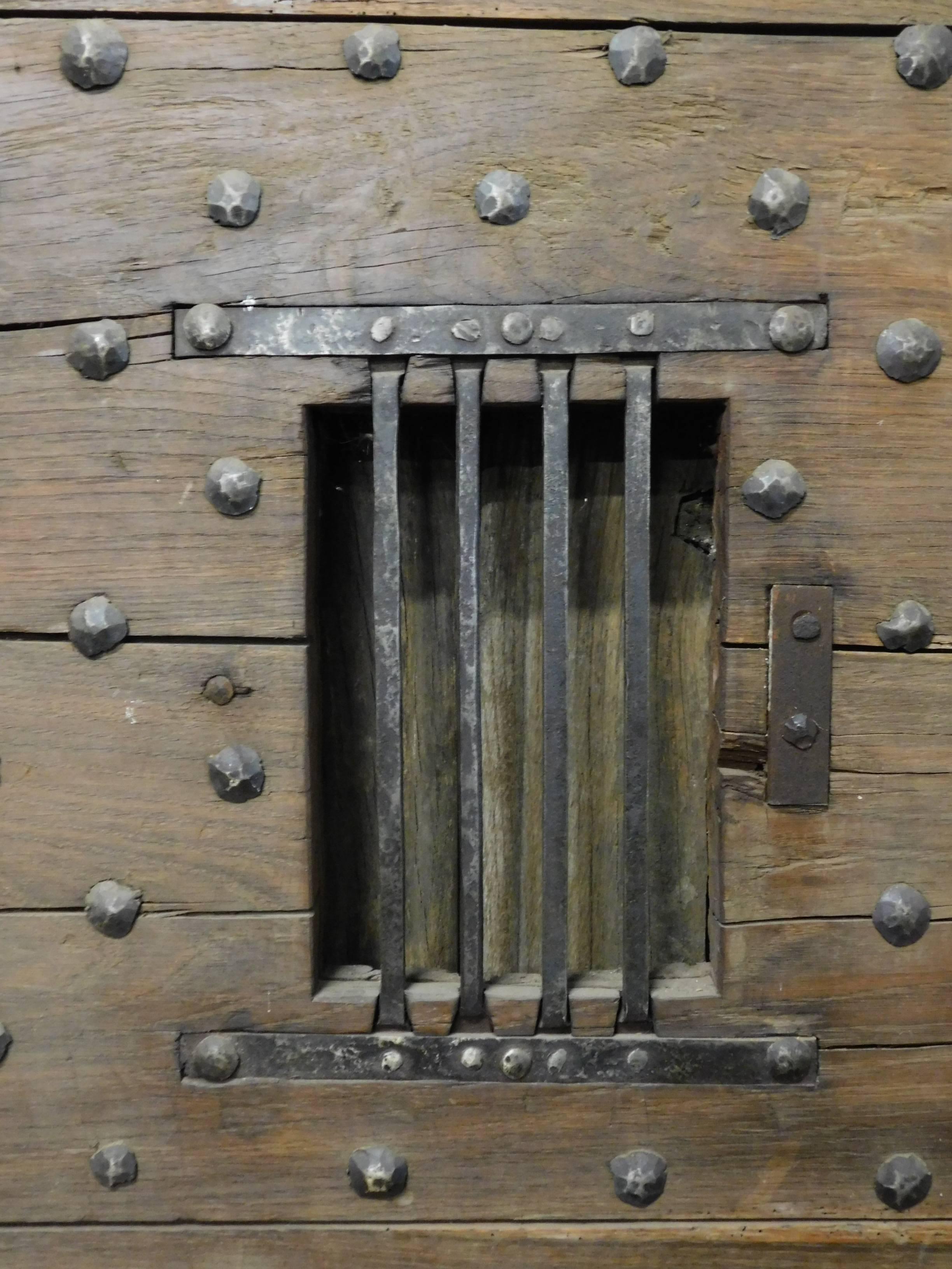 18th century walnut dungeon door.