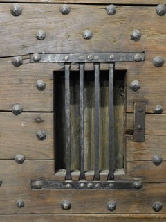 18th Century Walnut Dungeon Door