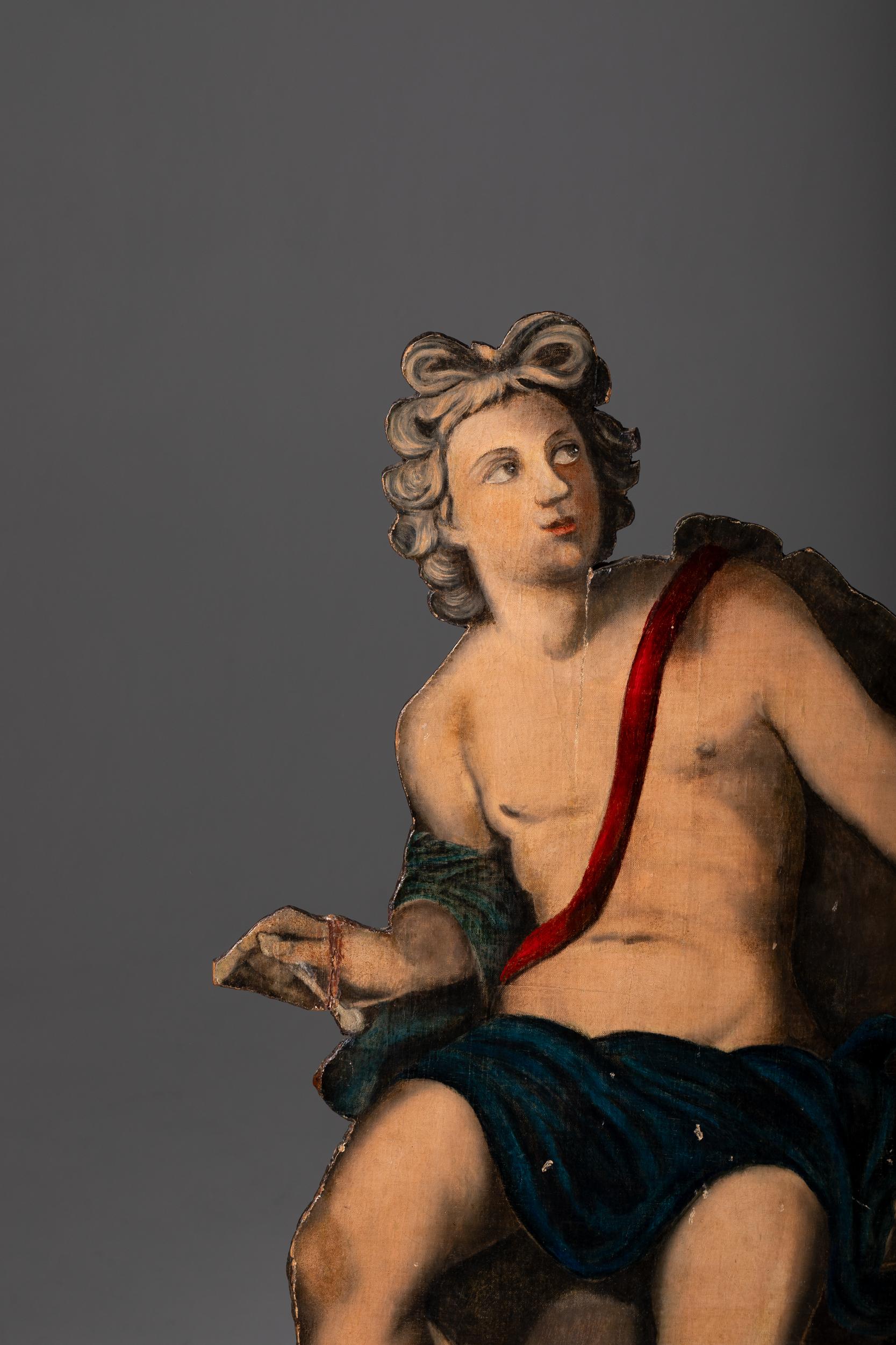 Fatto a mano Figura di benvenuto del XVIII secolo in vendita