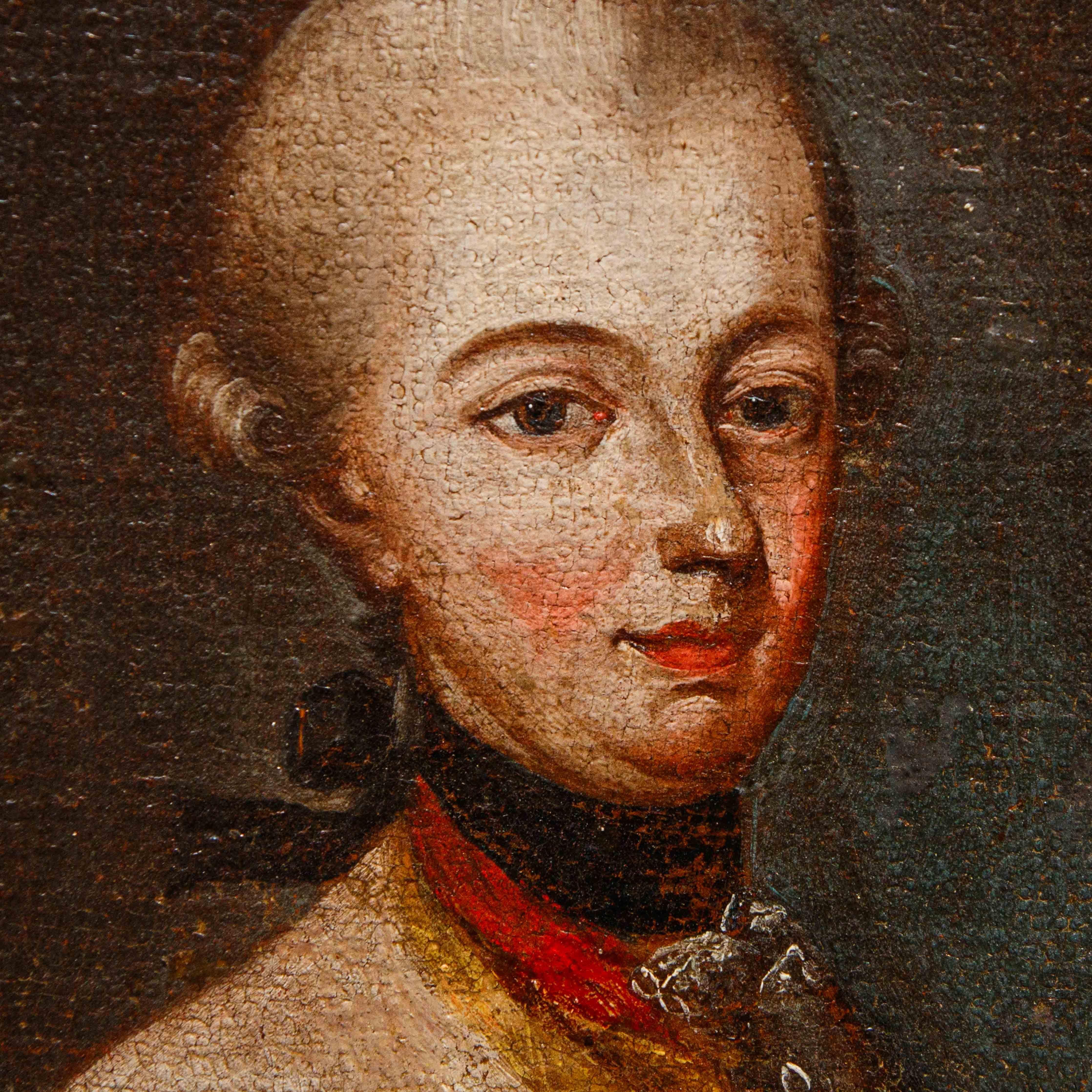 XVIII secolo

Ritratto di Karl Josef d' Asburgo - Lorena

olio su tela, cm 29x23

Con cornice, cm 47x37

Il ritrattato può essere identificato con Karl Josef d'Asburgo-Lorena, figlio di Maria Teresa d'Austria e di Francesco I di Lorena. Maria Teresa